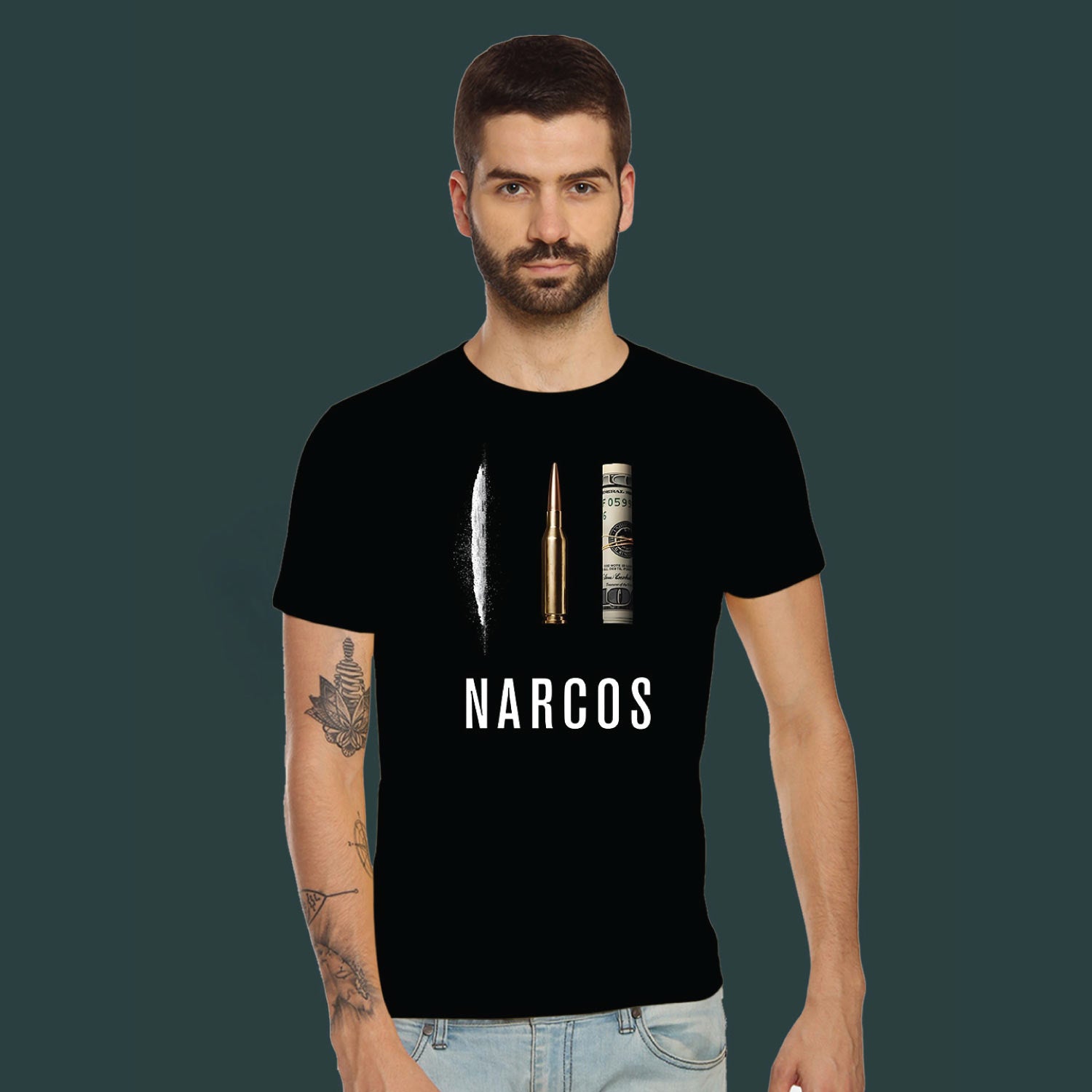 Narcos T-Shirt – Tantra Original Brand Since 1997 – Unisex Cotton Tee – Graphic Casual Everyday Wear - Shipping Globally!