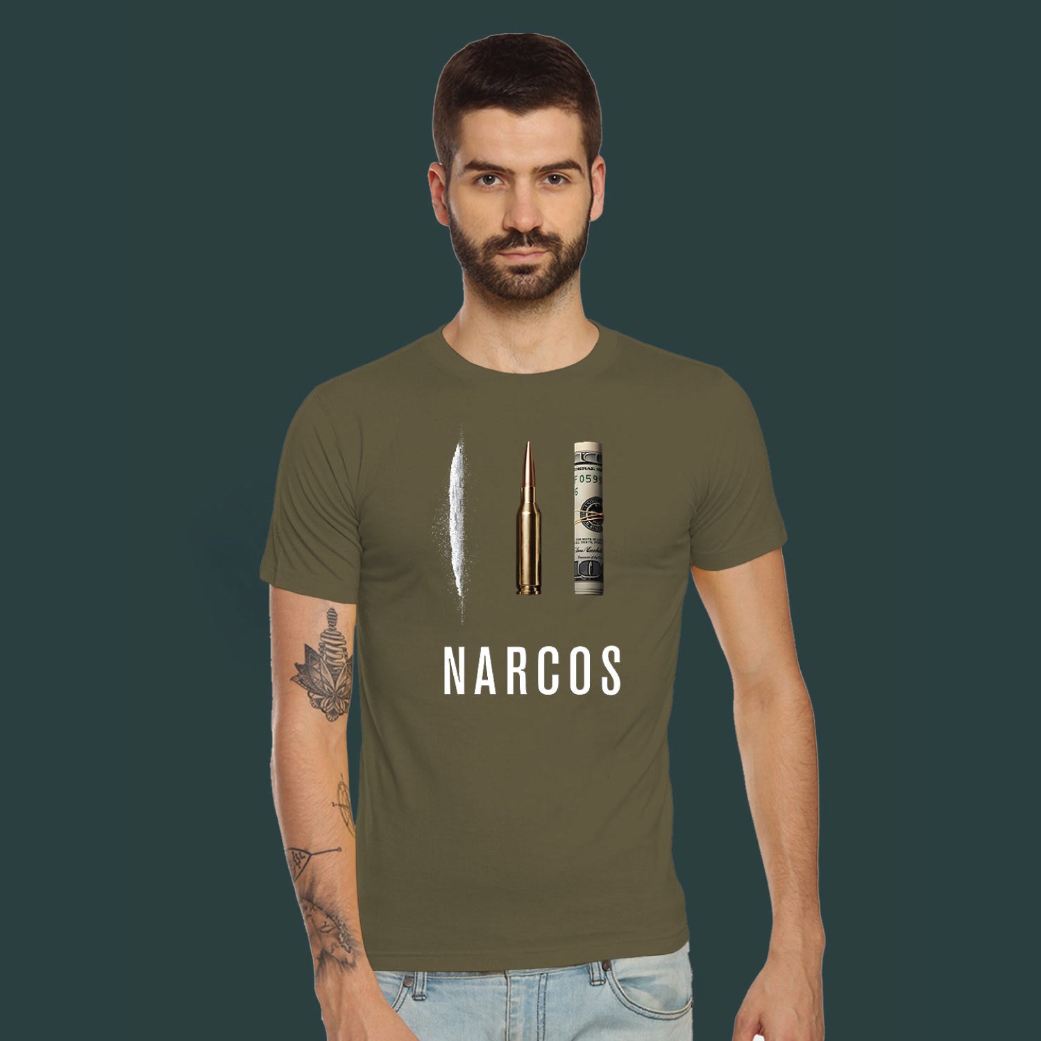 Narcos T-Shirt – Tantra Original Brand Since 1997 – Unisex Cotton Tee – Graphic Casual Everyday Wear - Shipping Globally!