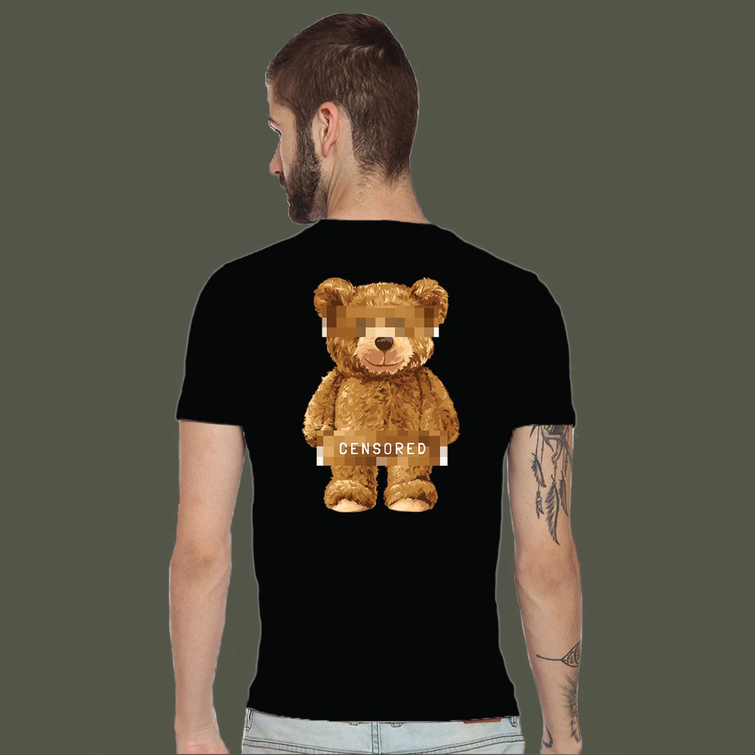 Censored Back Print T-Shirt – Tantra Original Brand Since 1997 – Unisex Cotton Tee – Casual Everyday Wear - Shipping Globally!