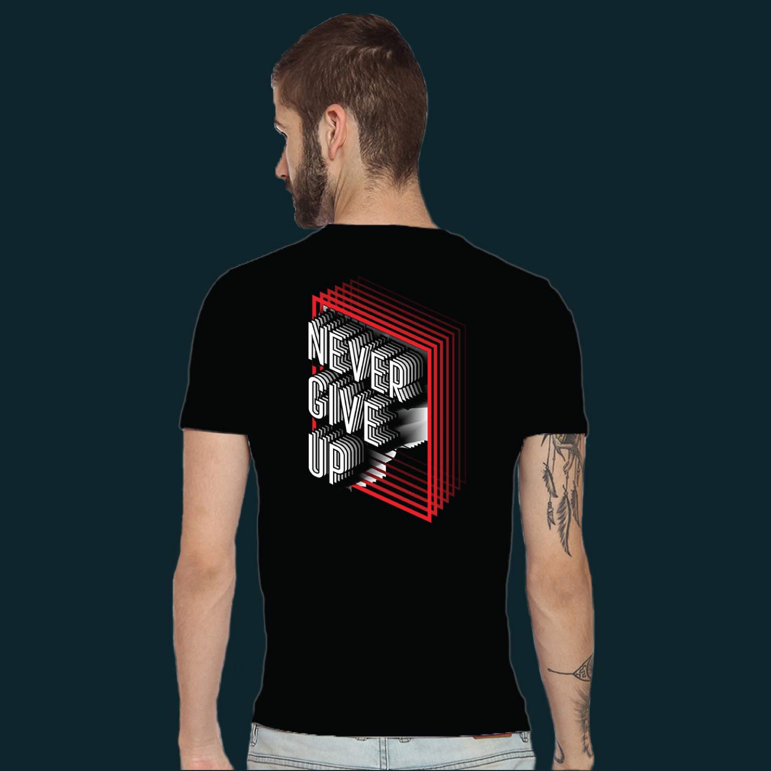 Never Give Up – Tantra Original Brand Since 1997 – Unisex Cotton Tee – Motivational Everyday Wear - Shipping Globally!