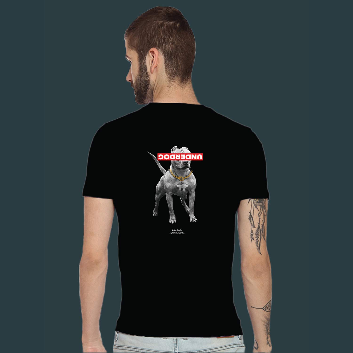 Underdog Back Print – Tantra Original Brand Since 1997 – Unisex Cotton Tee – Casual Everyday Wear - Shipping Globally!