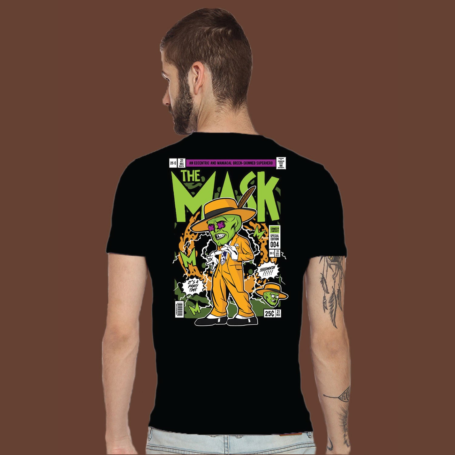 The Mask Back Print – Tantra Original Brand Since 1997 – Unisex Cotton Tee Everyday Chill wear - Shipping Globally!