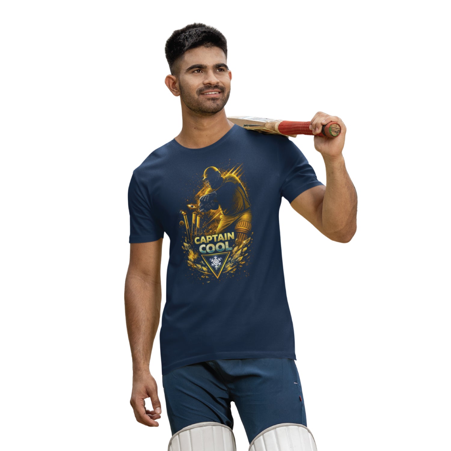 Tantra Captain Cool Cricket Graphic Print Cotton Unisex Batting Sports T-shirt Regular Fit Original Since 1997