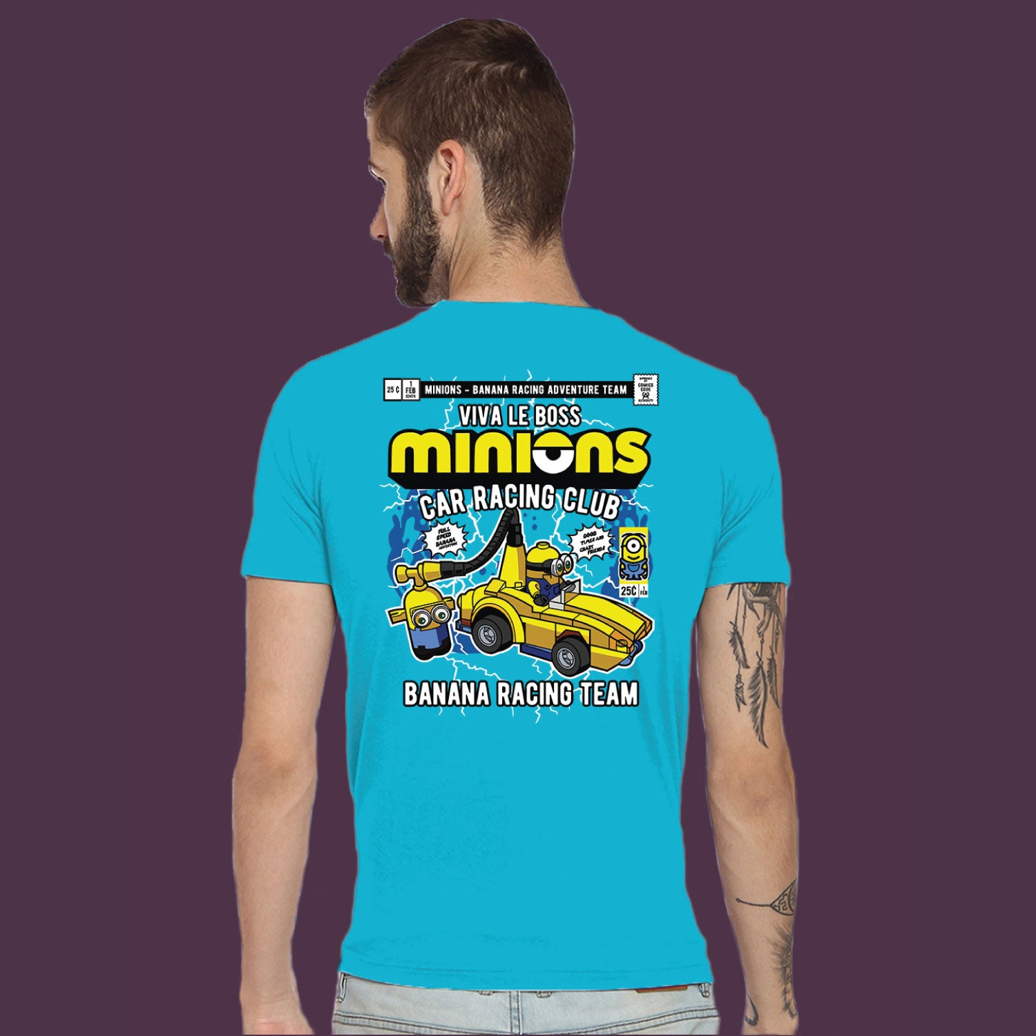 Minions Back Print – Tantra Original Brand Since 1997 – Unisex Cotton Tee – Fun Everyday Wear - Shipping Globally!