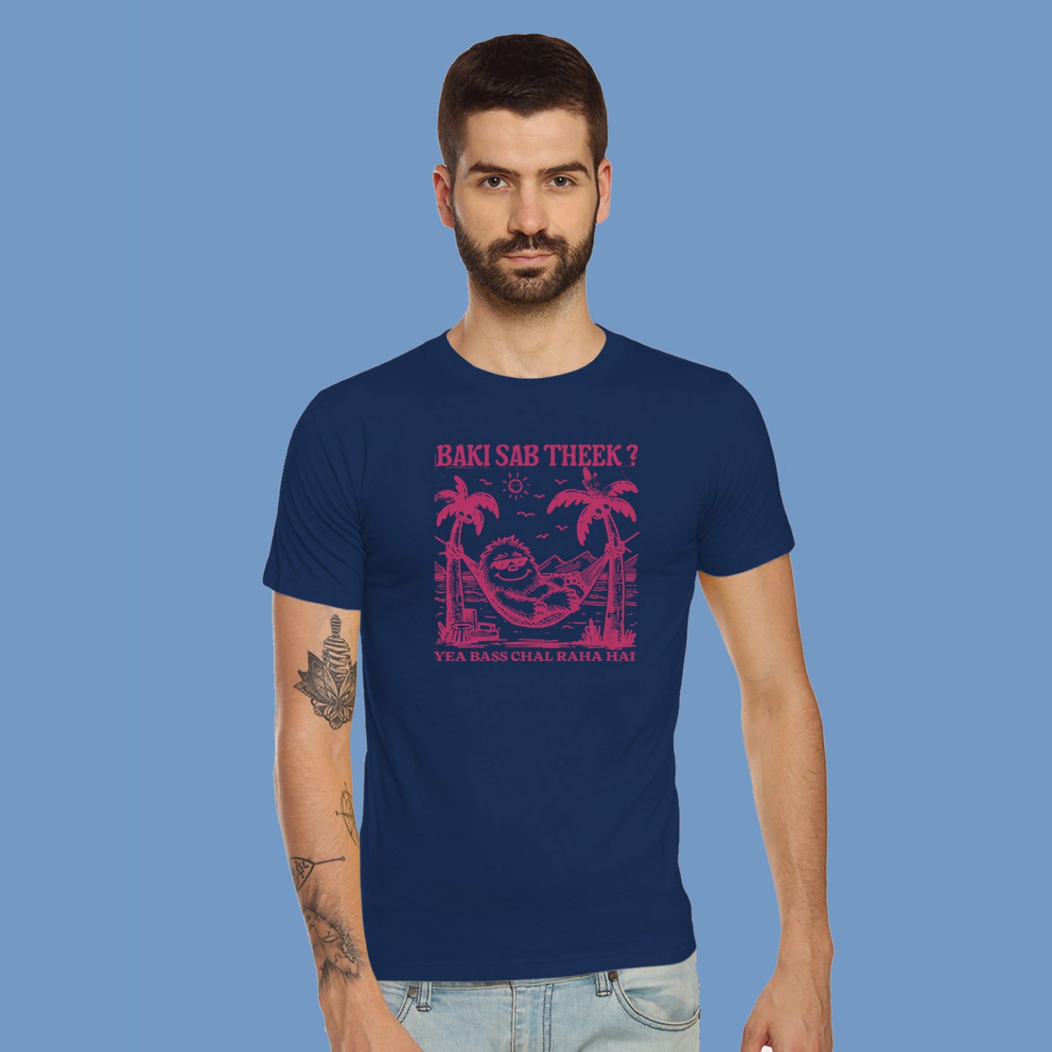 Baki Sab Theek – Tantra Original Brand Since 1997 – Unisex Cotton Tee – Desi Vibe Everyday Wear - Shipping Globally!