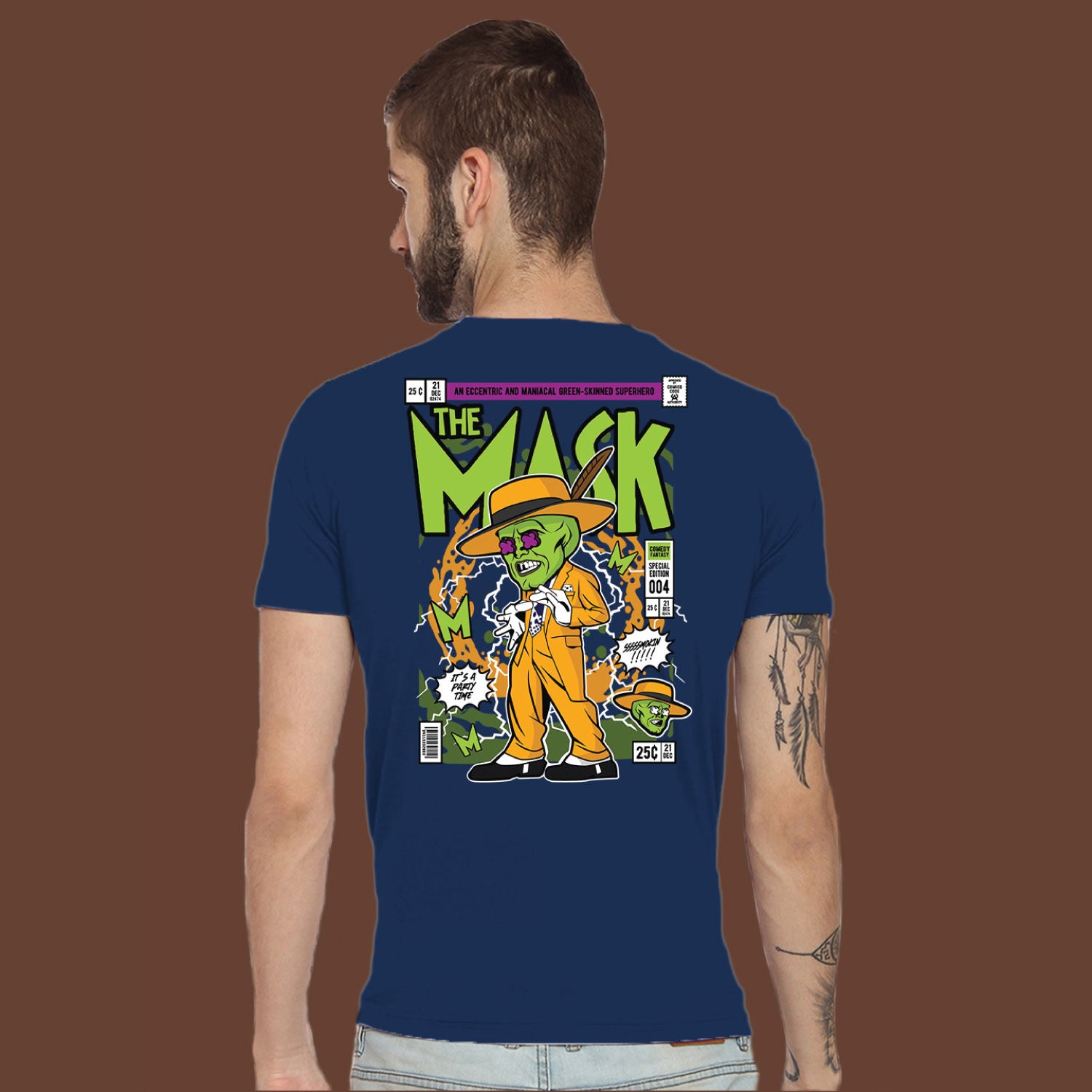 The Mask Back Print – Tantra Original Brand Since 1997 – Unisex Cotton Tee Everyday Chill wear - Shipping Globally!