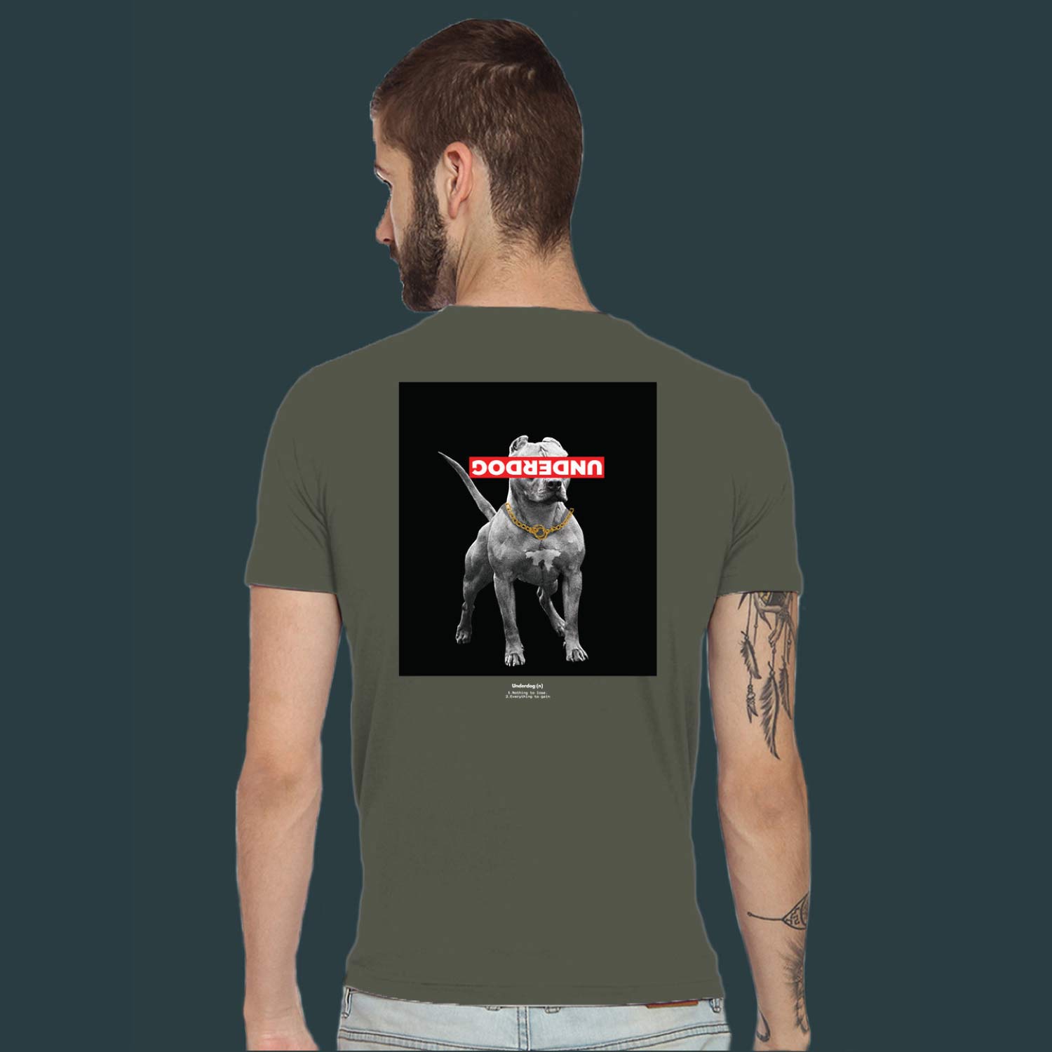 Underdog Back Print – Tantra Original Brand Since 1997 – Unisex Cotton Tee – Casual Everyday Wear - Shipping Globally!