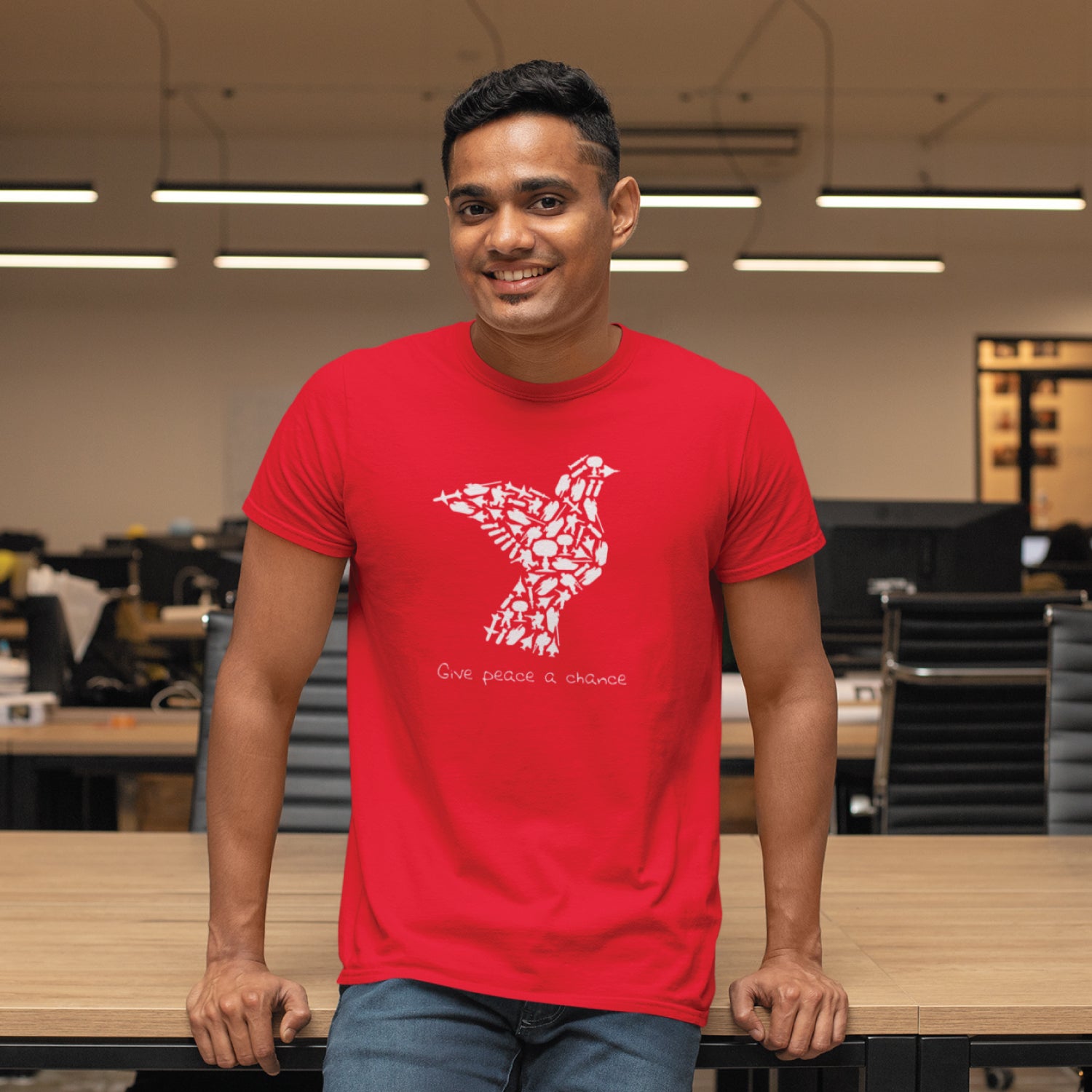 Peace Dove 100% Cotton Unisex T-Shirt Everyday Casual Wear Original Since 1997 Shipping Globally