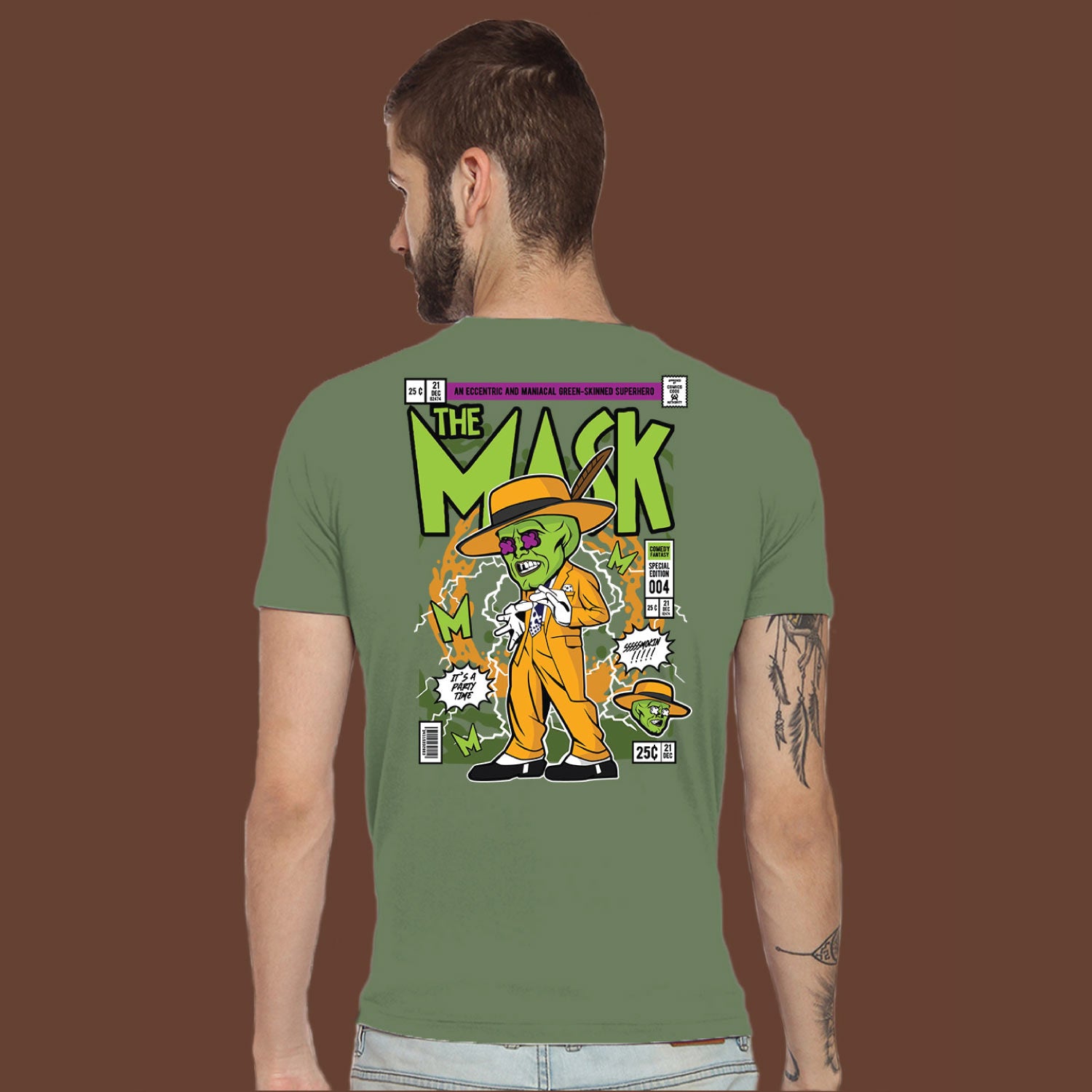 The Mask Back Print – Tantra Original Brand Since 1997 – Unisex Cotton Tee Everyday Chill wear - Shipping Globally!