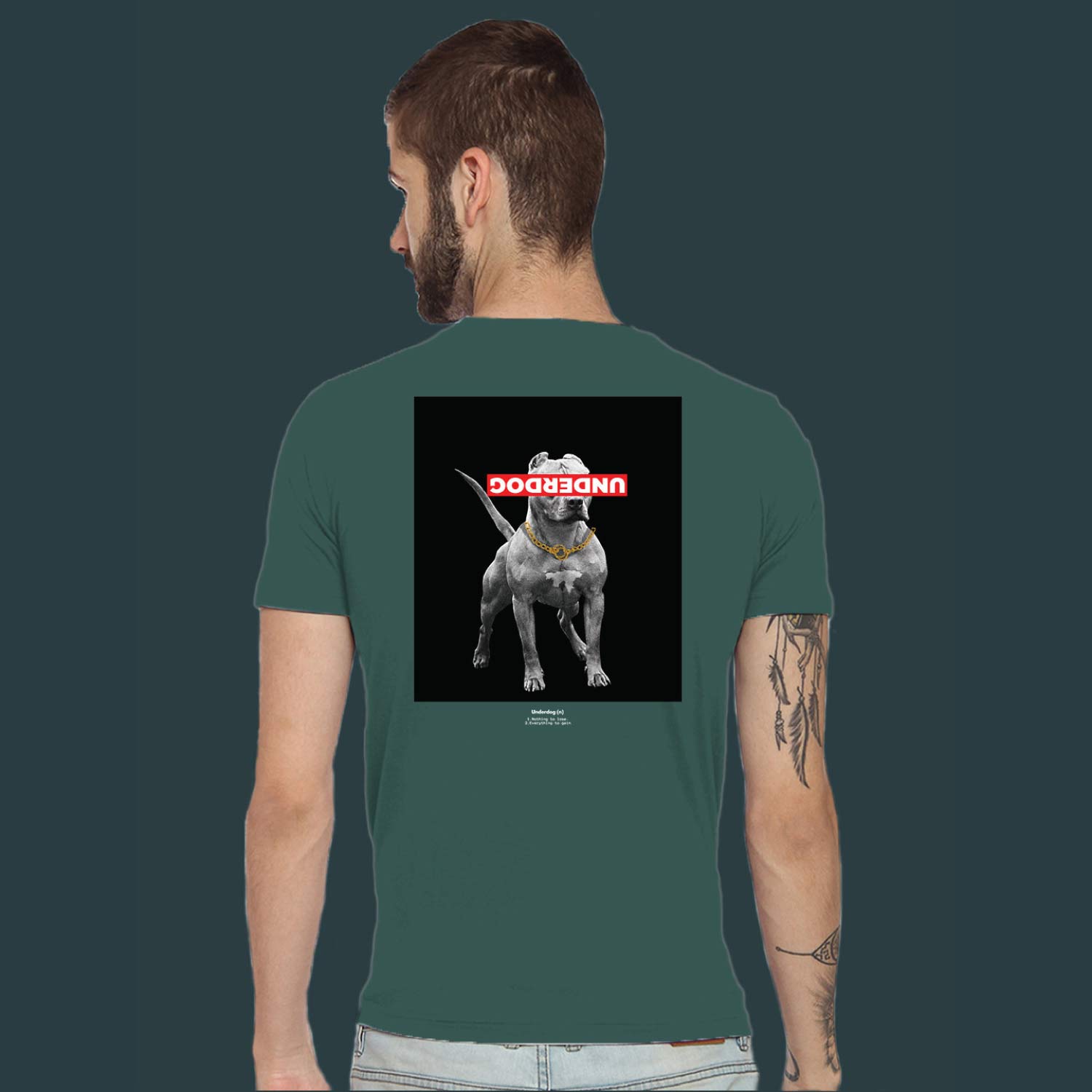 Underdog Back Print – Tantra Original Brand Since 1997 – Unisex Cotton Tee – Casual Everyday Wear - Shipping Globally!