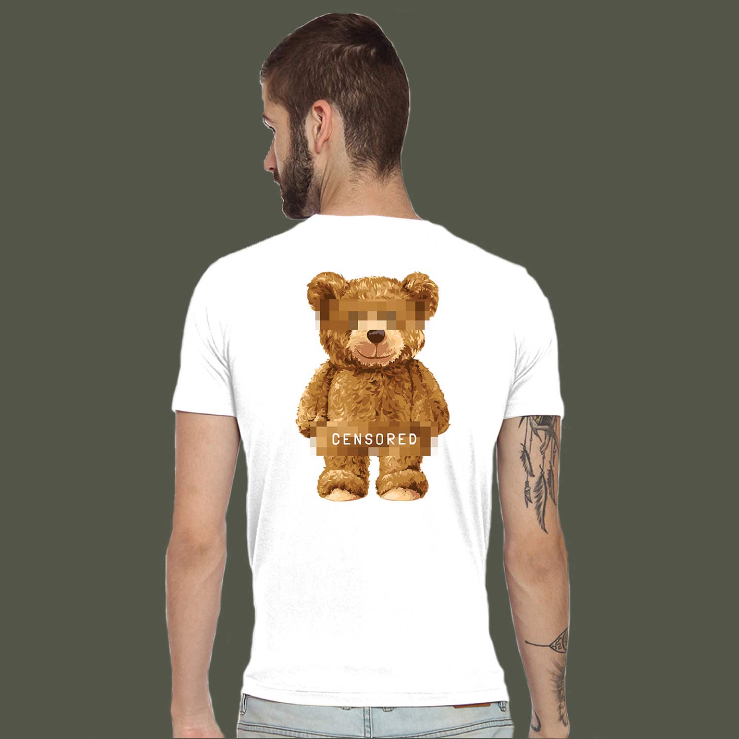 Censored Back Print T-Shirt – Tantra Original Brand Since 1997 – Unisex Cotton Tee – Casual Everyday Wear - Shipping Globally!