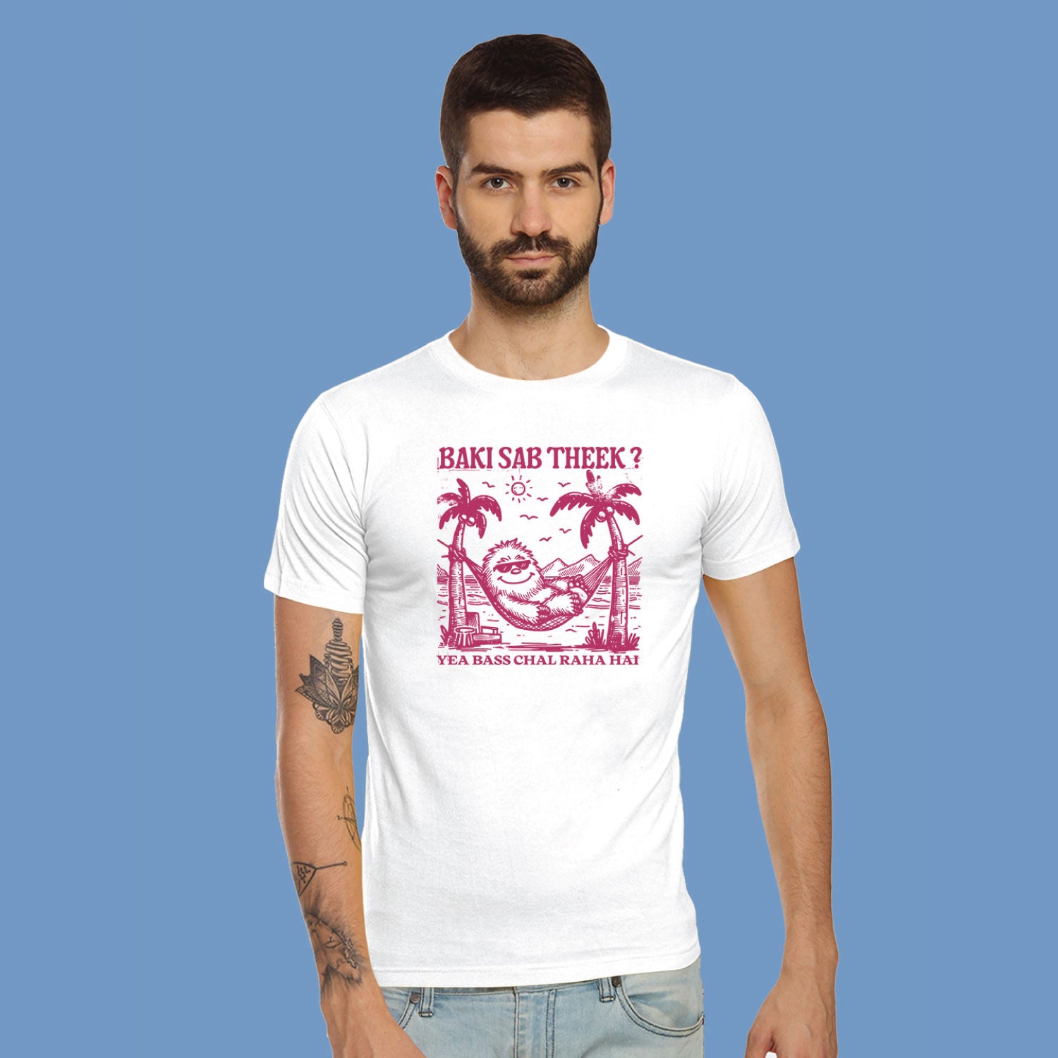 Baki Sab Theek – Tantra Original Brand Since 1997 – Unisex Cotton Tee – Desi Vibe Everyday Wear - Shipping Globally!