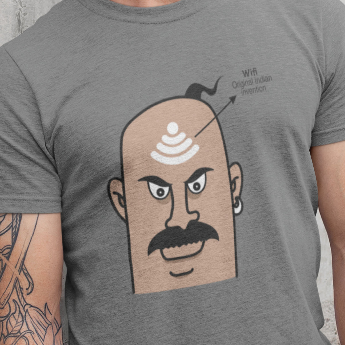 WiFi India Men's Graphic Print Cotton T-Shirt Everyday Comfort Wear Original Since 1997 Shipping Globally