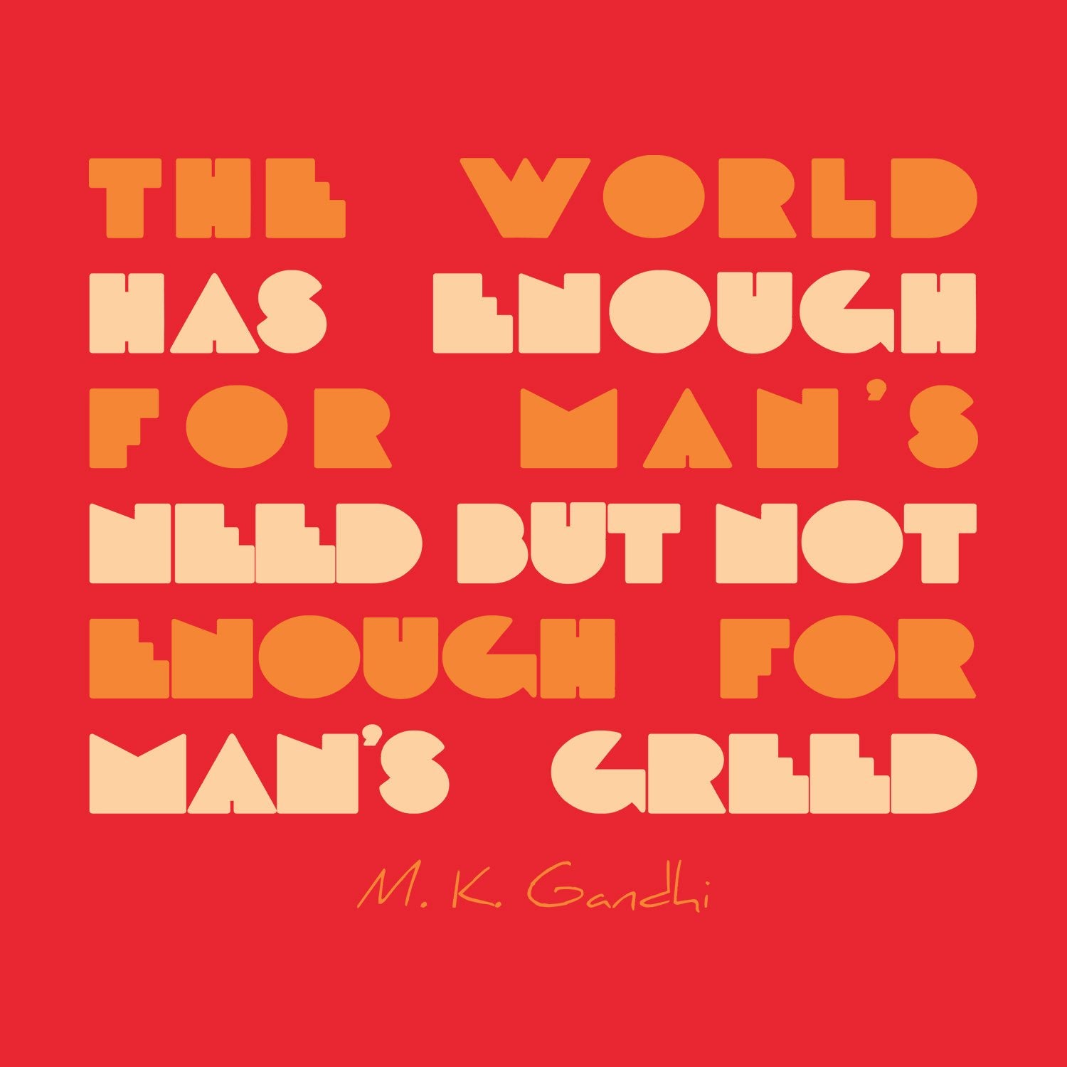 M.K Gandhi - Shipping Globally!