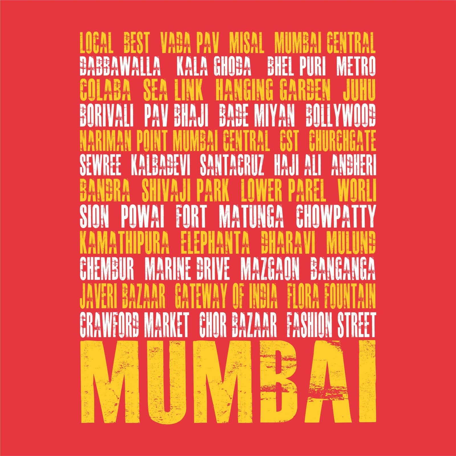 Mumbai Typo - Kids T-shirts - Shipping Globally
