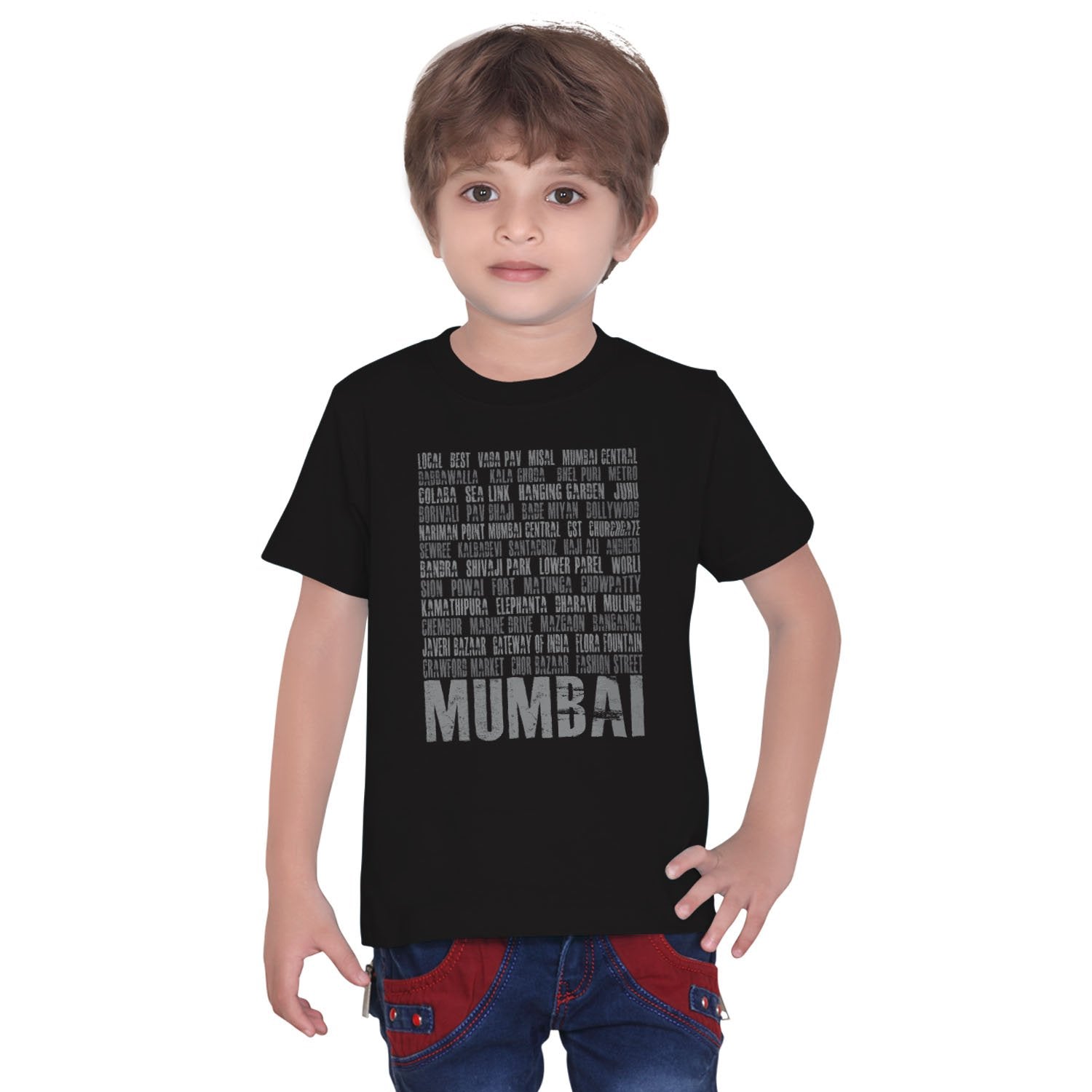Mumbai Typo - Kids T-shirts - Shipping Globally
