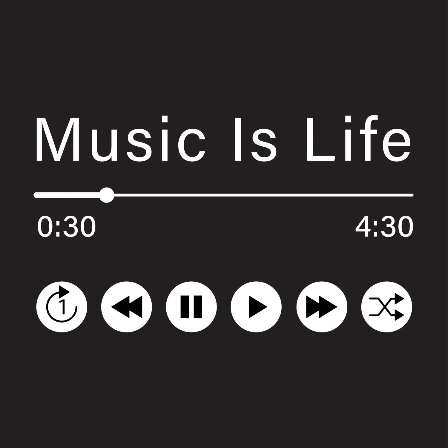 Music Is Life – Tantra Original Brand Since 1997 – Unisex Cotton Tee – Bold Graphic Everyday Wear - Shipping Globally!