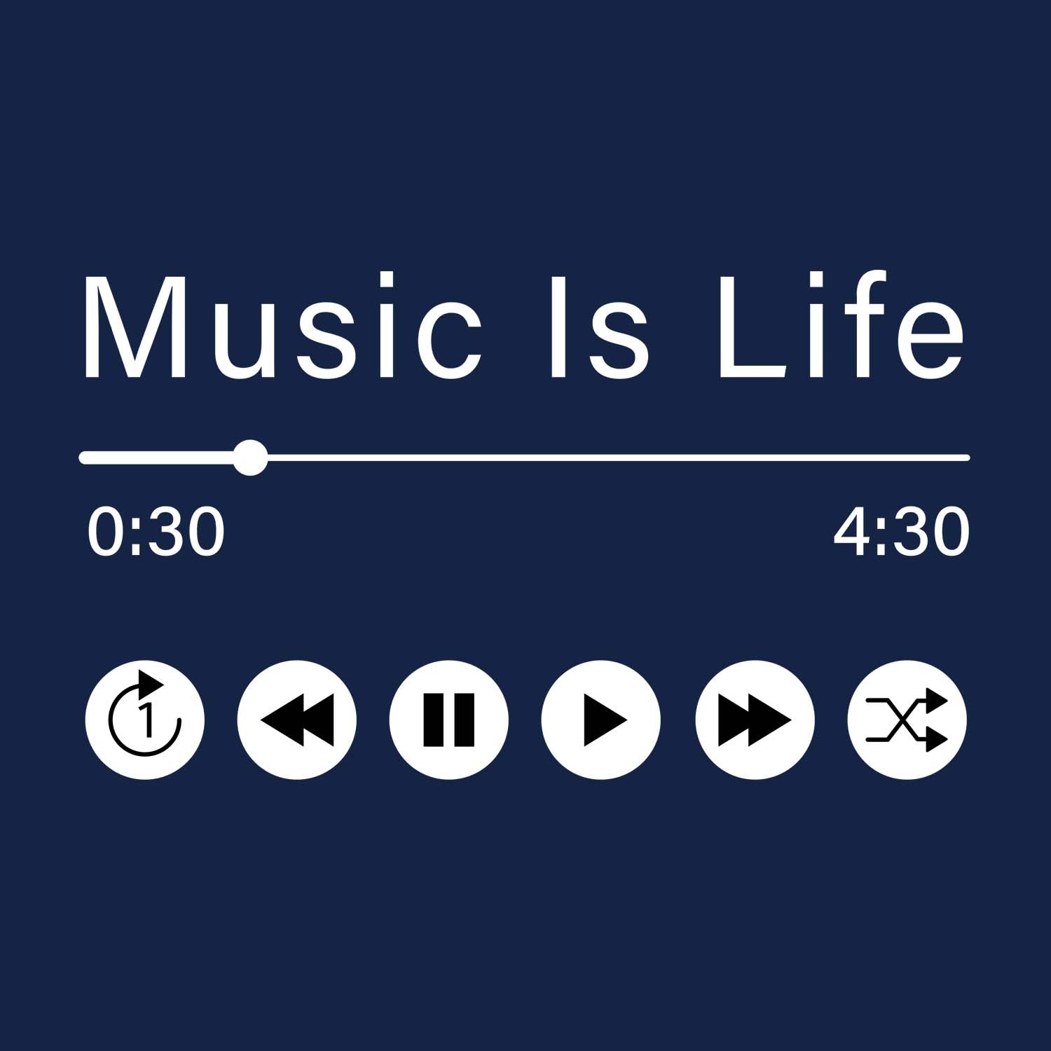Music Is Life – Tantra Original Brand Since 1997 – Unisex Cotton Tee – Bold Graphic Everyday Wear - Shipping Globally!