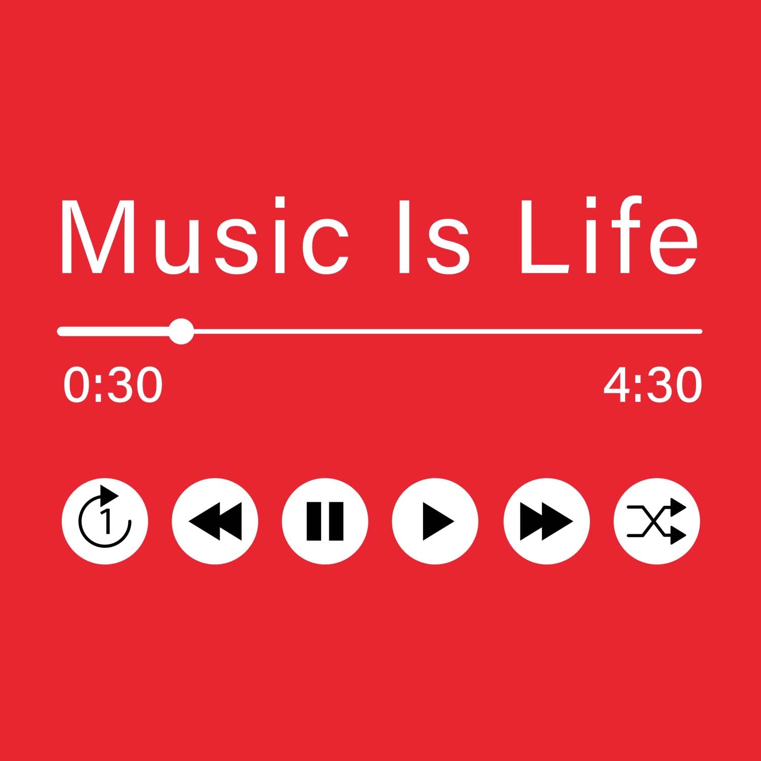Music Is Life – Tantra Original Brand Since 1997 – Unisex Cotton Tee – Bold Graphic Everyday Wear - Shipping Globally!