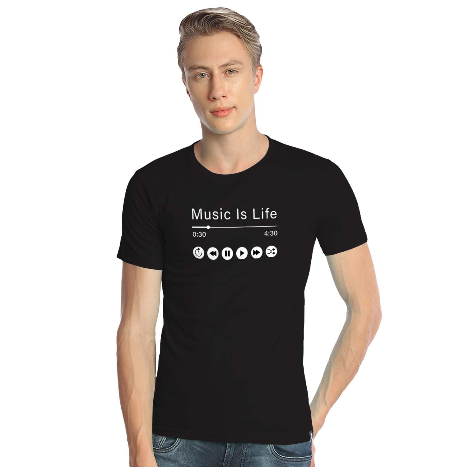 Music Is Life – Tantra Original Brand Since 1997 – Unisex Cotton Tee – Bold Graphic Everyday Wear - Shipping Globally!