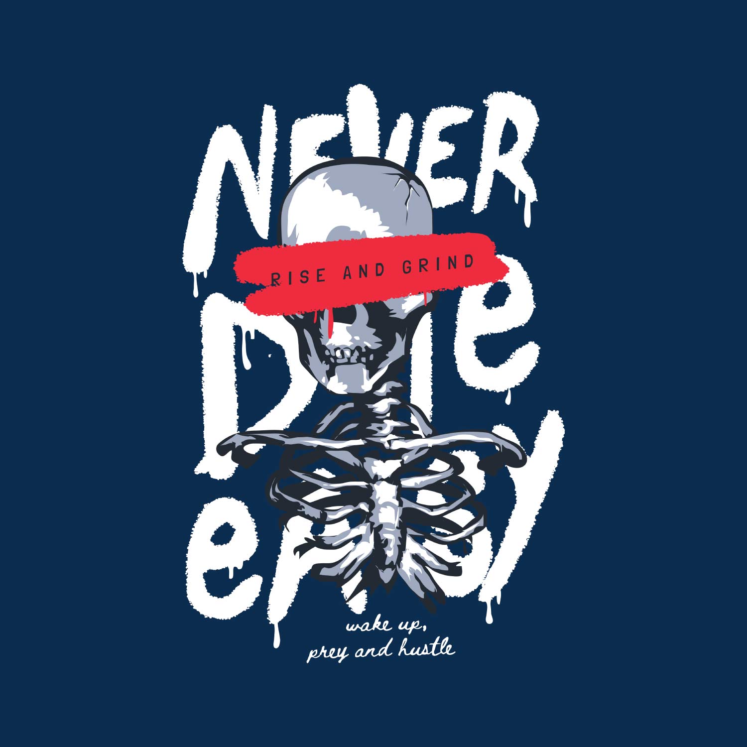 Die Easy Back Print T-Shirt – Tantra Original Brand Since 1997 – Unisex Cotton Tee – Regular Fit Everyday Wear - Shipping Globally!