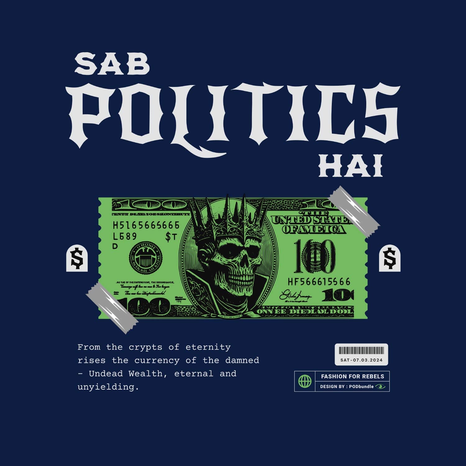 Sab Politics Hai Back Print – Tantra Original Brand Since 1997 – Unisex Cotton Tee Everyday Wear - Shipping Globally!