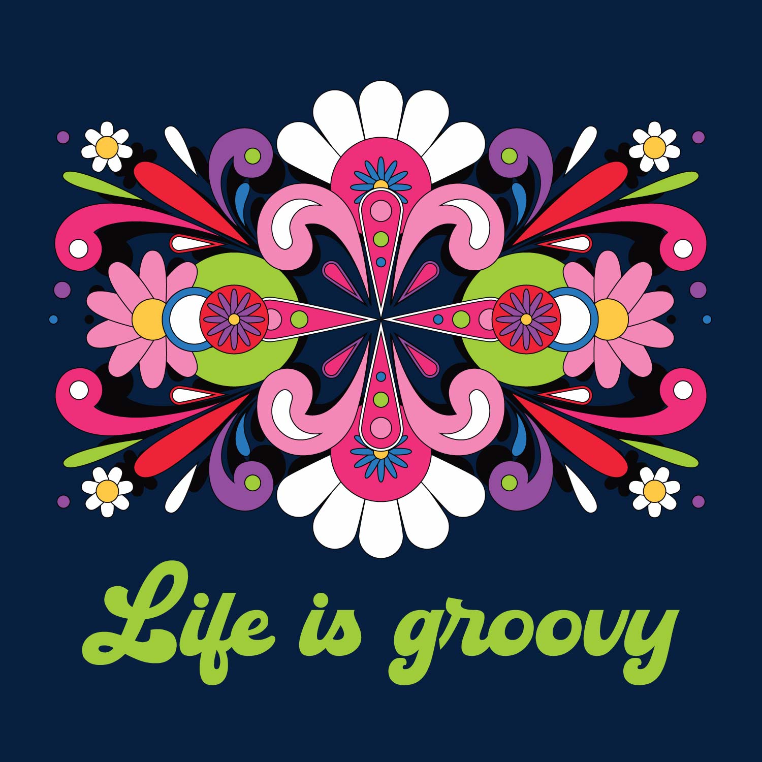 Life is Groovy Women's Cotton Tee Tantra Original Since 1997 – Everyday Wear – Shipping Globally!