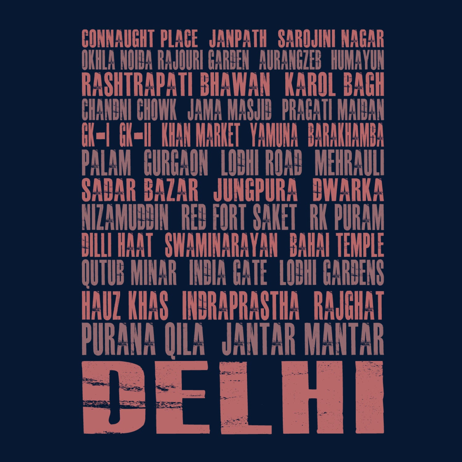 Tantra Delhi Typo Graphic Cotton Unisex T Shirt Everyday Casual Wear Original Since 1997