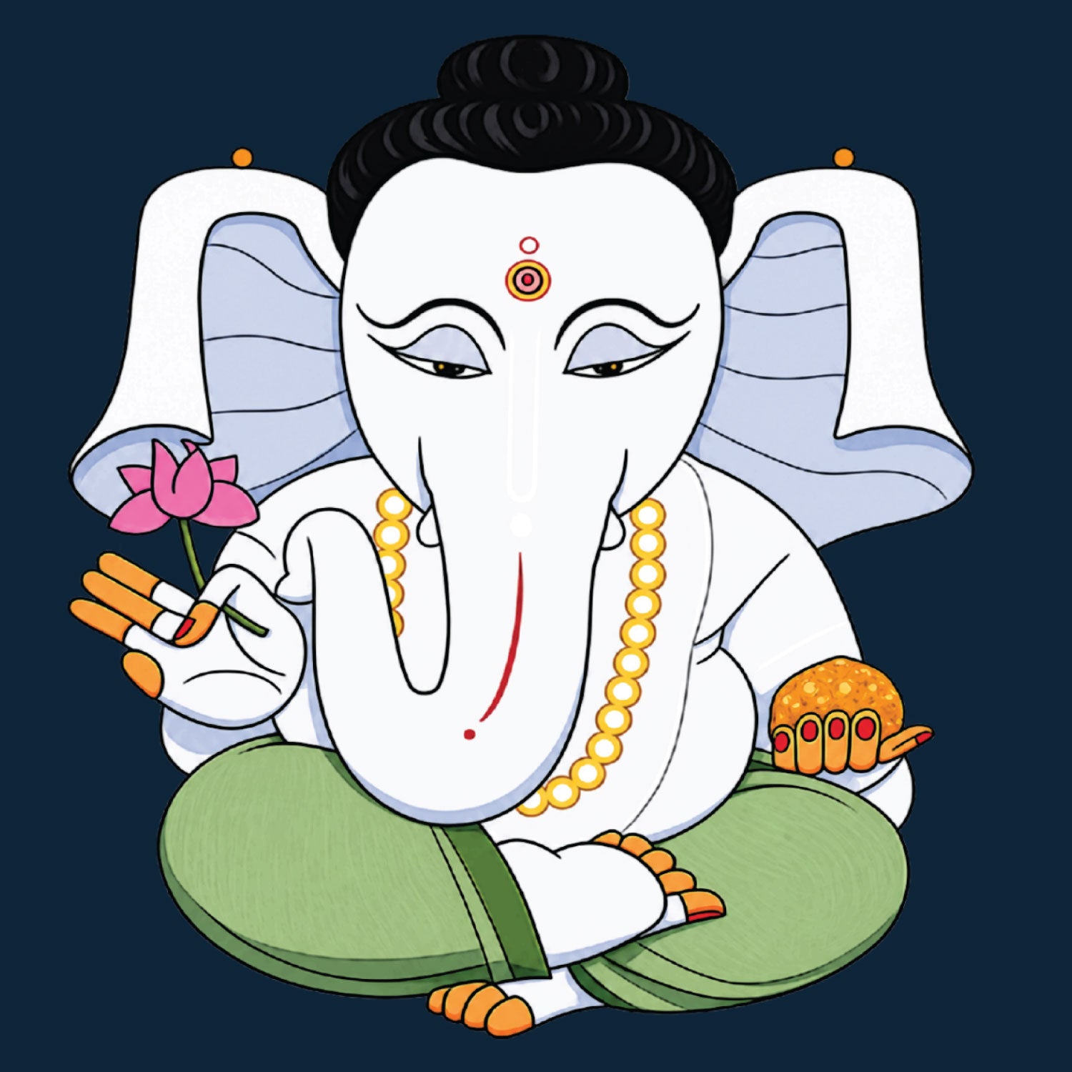 Ganesha Modak 100% Cotton Unisex T-Shirt Everyday Casual Wear Original Since 1997 Shipping Globally