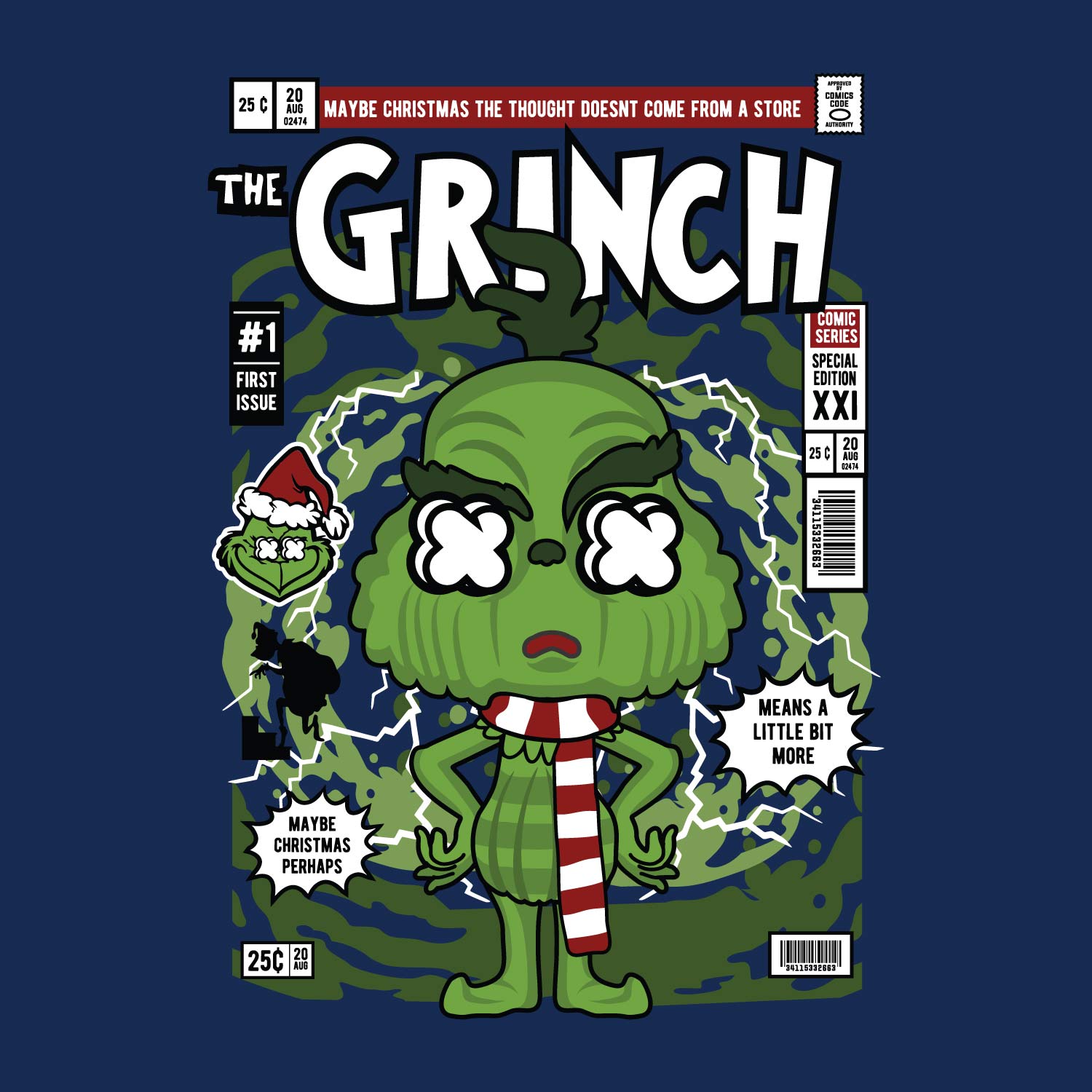 Grinch – Tantra Original Brand Since 1997 – Unisex Cotton Tee Everyday Wear - Shipping Globally!