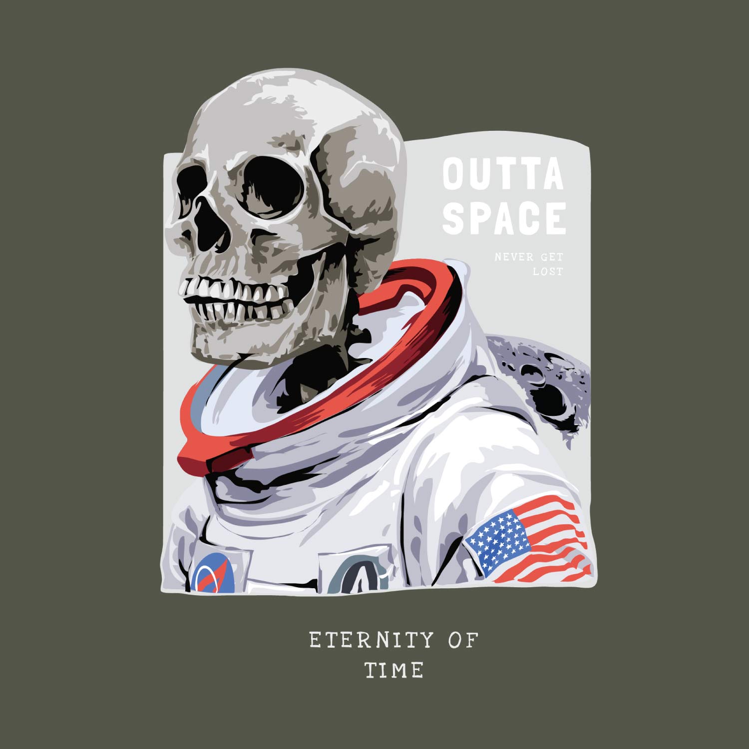 OuttaSpace Back Print – Tantra Original Brand Since 1997 – Unisex Cotton Tee – Cosmic Graphic Everyday Wear - Shipping Globally!