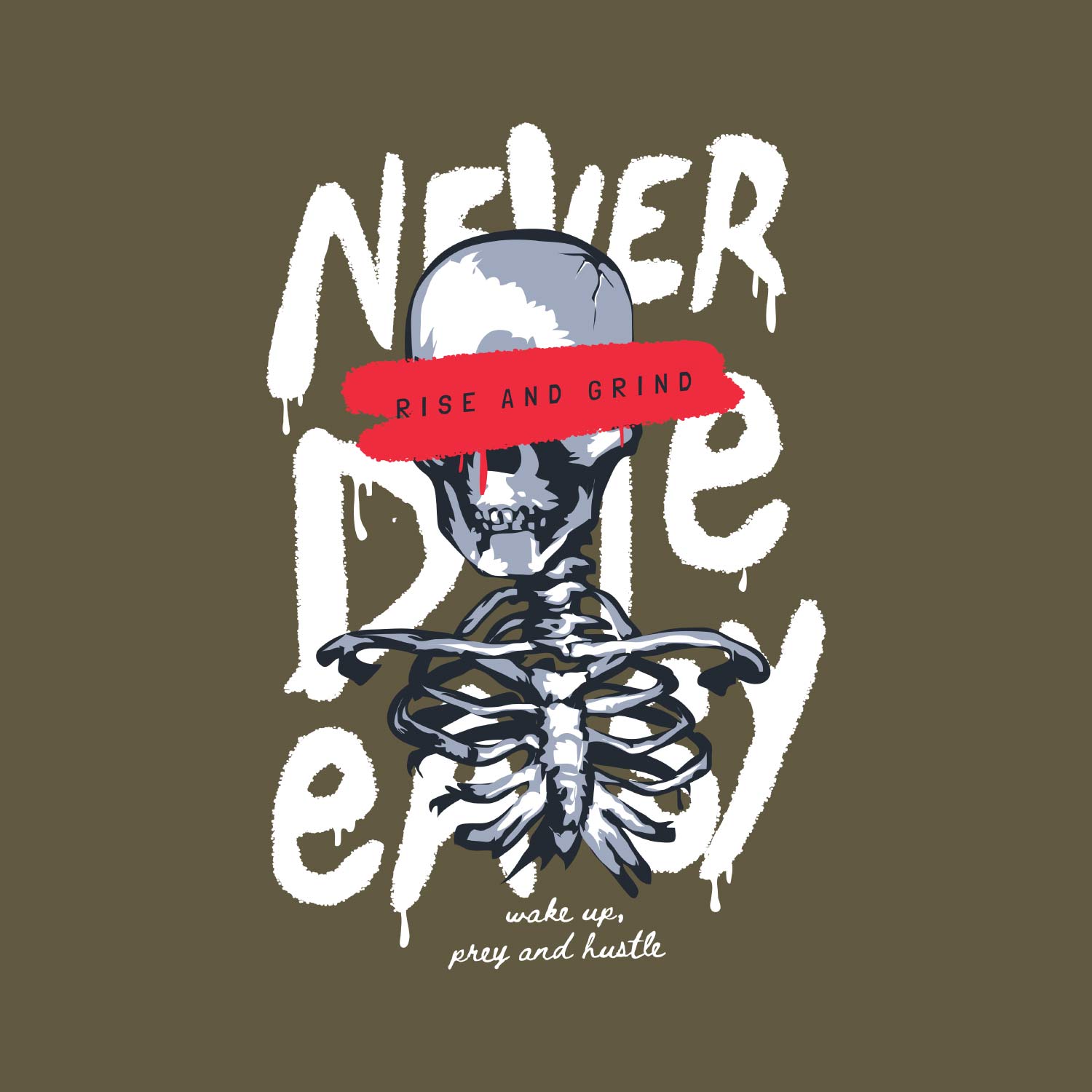Die Easy Back Print T-Shirt – Tantra Original Brand Since 1997 – Unisex Cotton Tee – Regular Fit Everyday Wear - Shipping Globally!