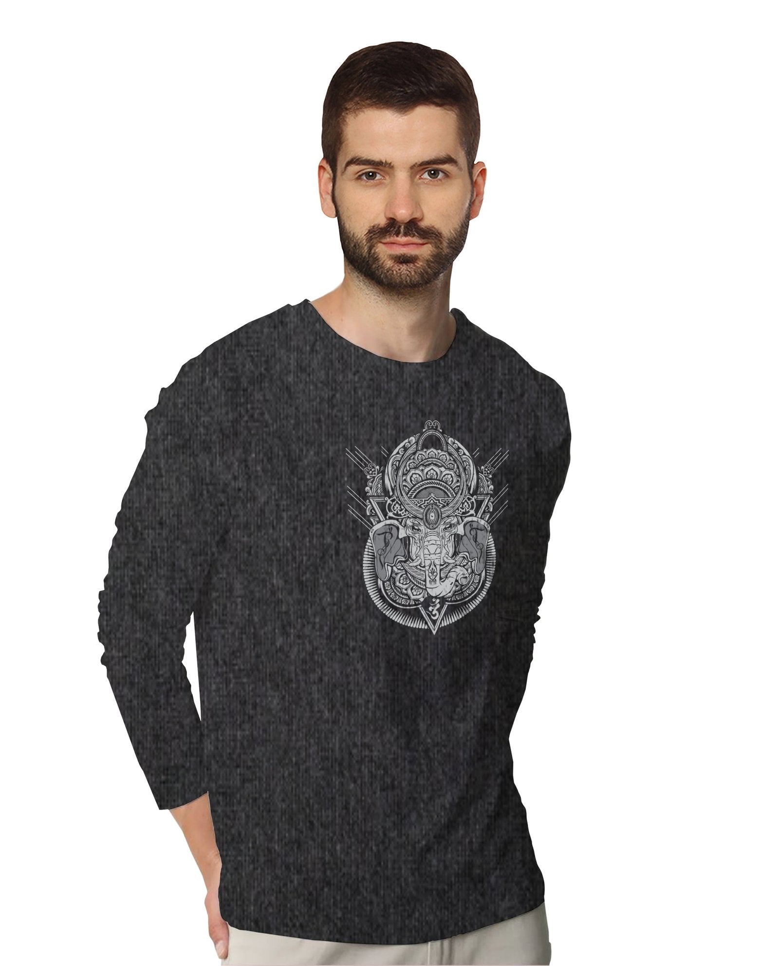 Om Ganesha (Full Sleeves) - Mens T-shirts - Shipping Globally!