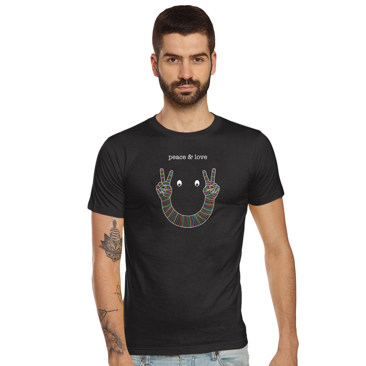 Tantra Peace Love 2 Graphic Cotton Unisex T-Shirt Everyday Casual Wear Original Since 1997