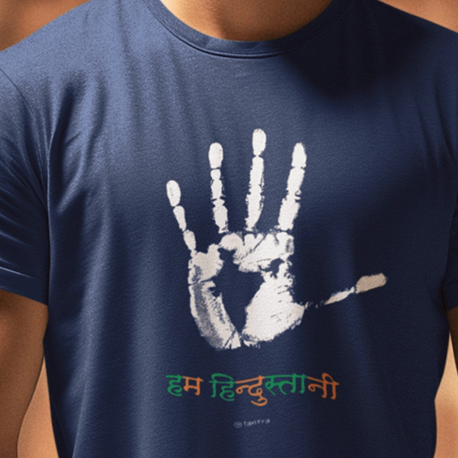 Hum Hindustani Men's Navy Blue T-Shirt - Shipping Globally!