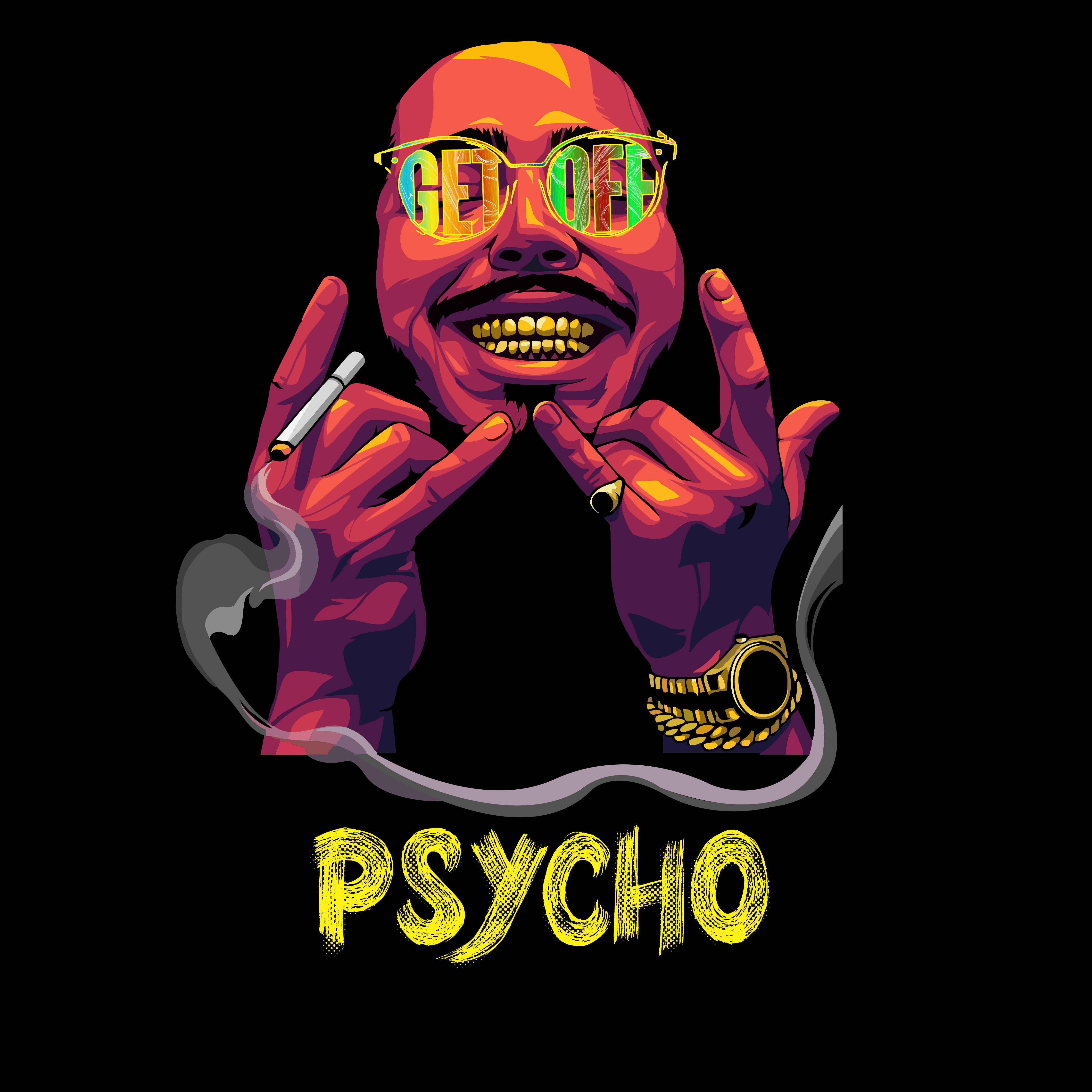 Tantra Psycho - Graphic Print Regular Fit Half Sleeve Round Neck Cotton T-Shirt - Shipping Globally!