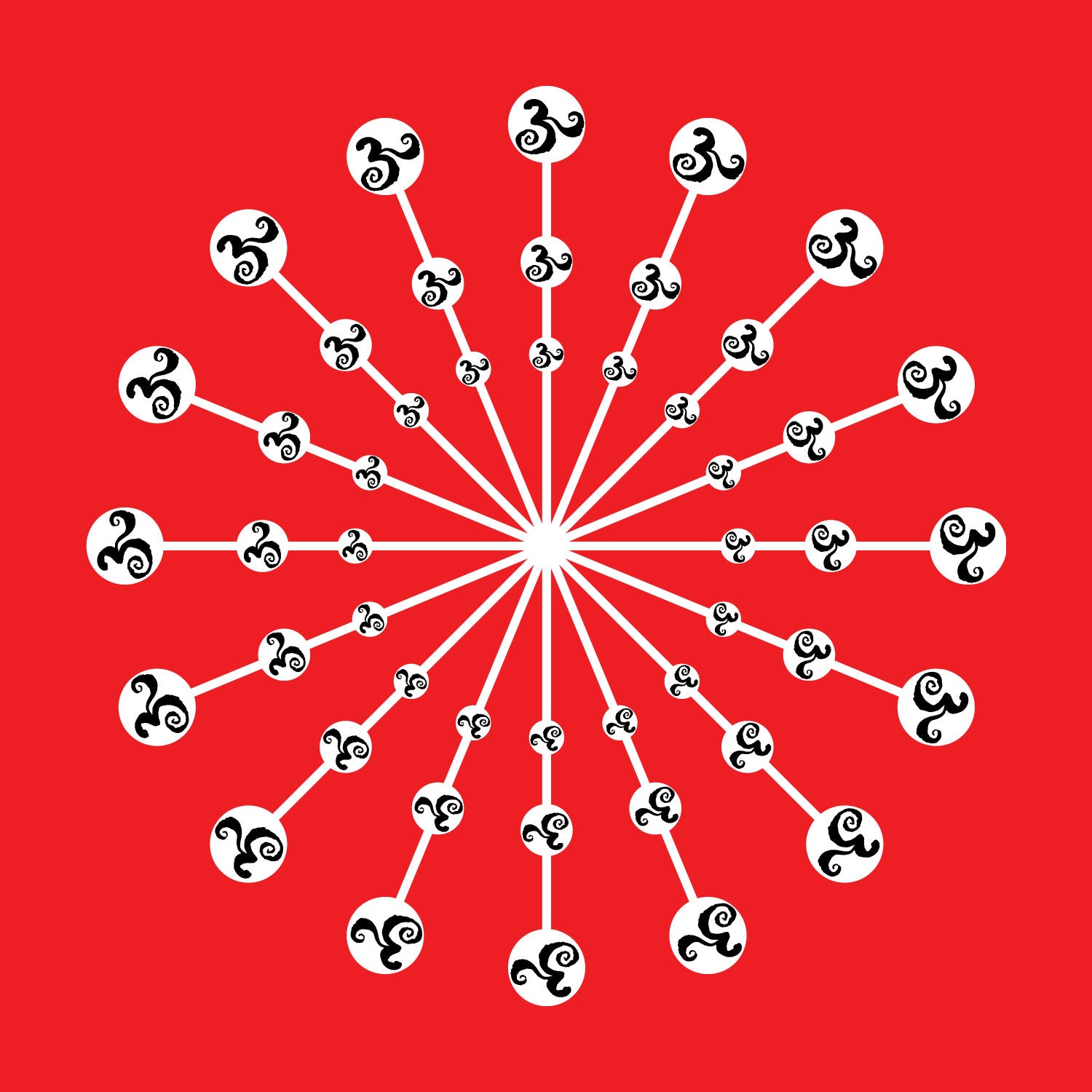 Radial Om – Tantra Original Since 1997 – Unisex Cotton Tee Everyday Wear – Shipping Globally!