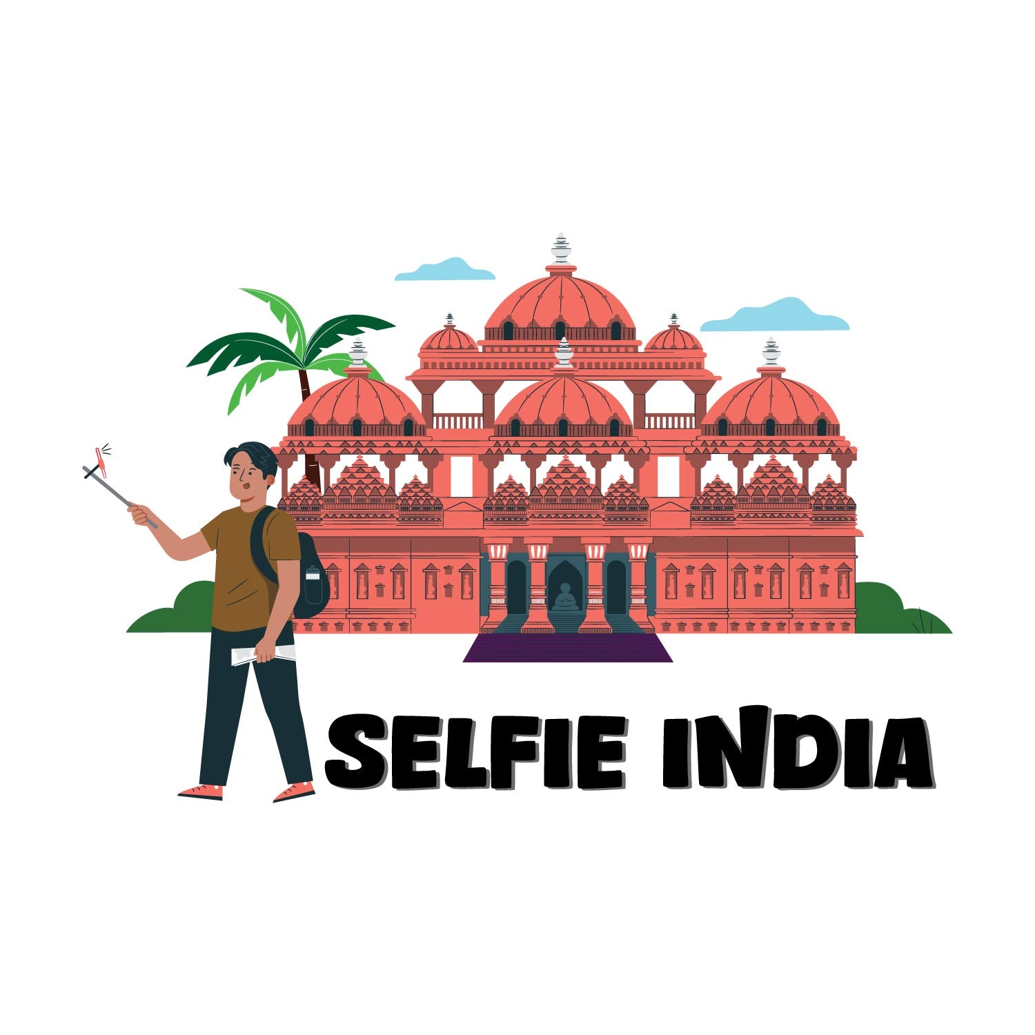 Tantra Selfie India - Graphic Print Regular Fit Half Sleeve Round Neck Cotton T-Shirt - Shipping Globally!