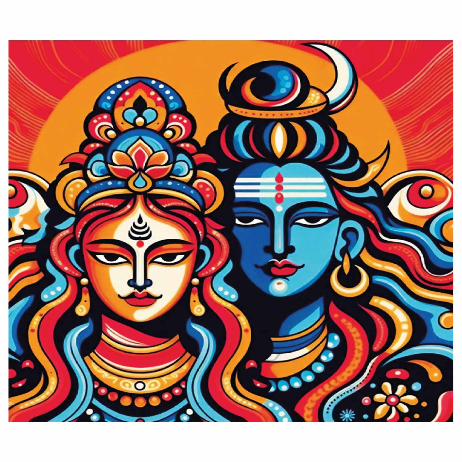 Tantra Shiv Parvati Women's Cotton Printed T-Shirt - Shipping Globally!