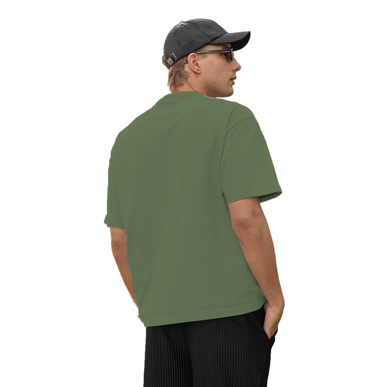 Pack of 2 Black & Sage Green Plain Oversize Tees – Tantra Original Brand Since 1997 – Unisex Cotton Everyday Wear - Shipping Globally!