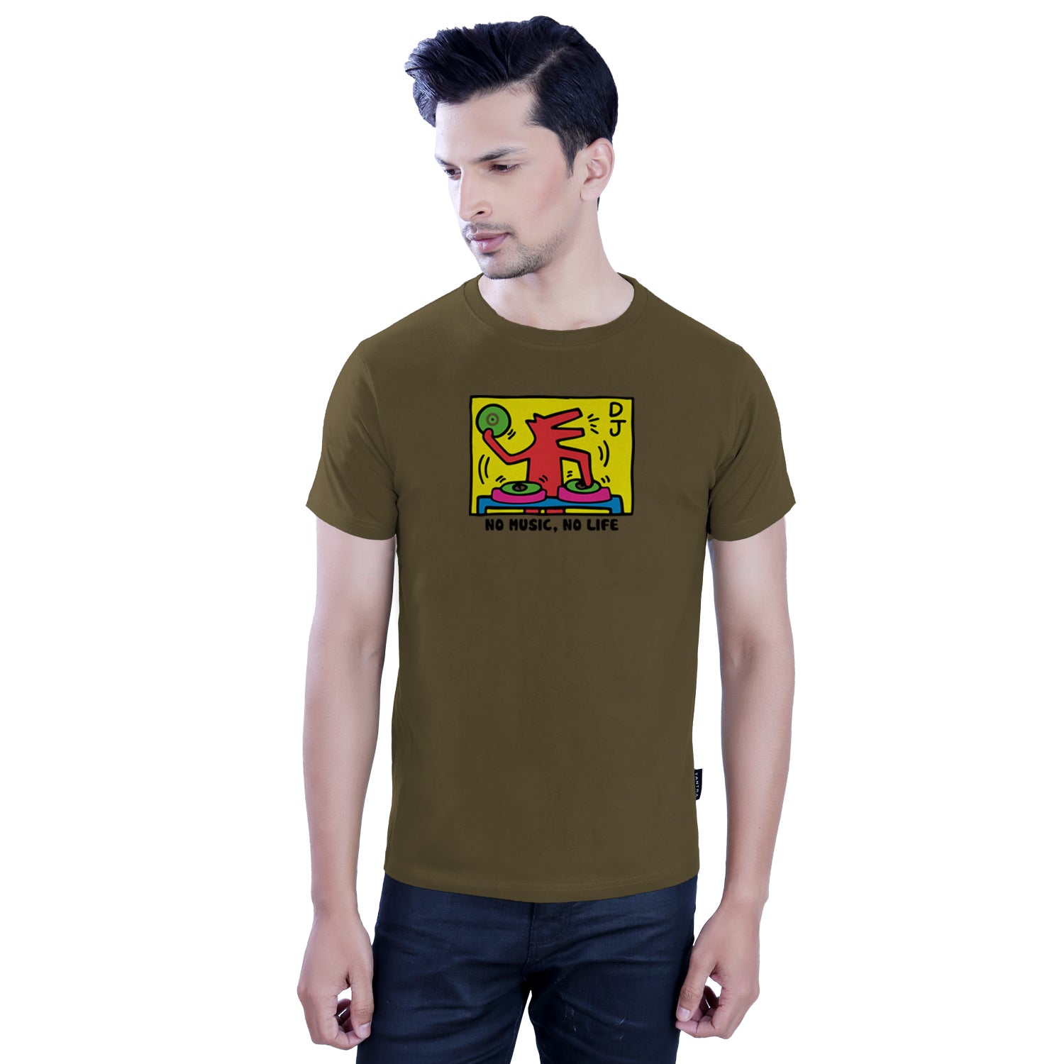 Spin DJ Graphic Tee - Tantra Original Brand (Since 1997) - Regular Fit, Half Sleeve, Round Neck, Premium Cotton, Casual Wear - Shipping Globally!