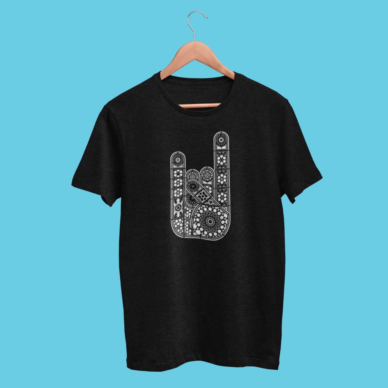Rock Hand – Tantra Original Brand Since 1997 – Unisex Cotton Tee – Music-Inspired Everyday Wear - Shipping Globally!