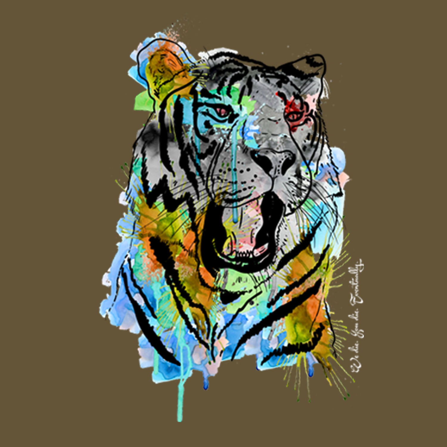 Tiger Die Graphic Tee - Tantra Original Brand (Since 1997) - Regular Fit, Half Sleeve, Round Neck, Premium Cotton, Casual Wear - Shipping Globally!