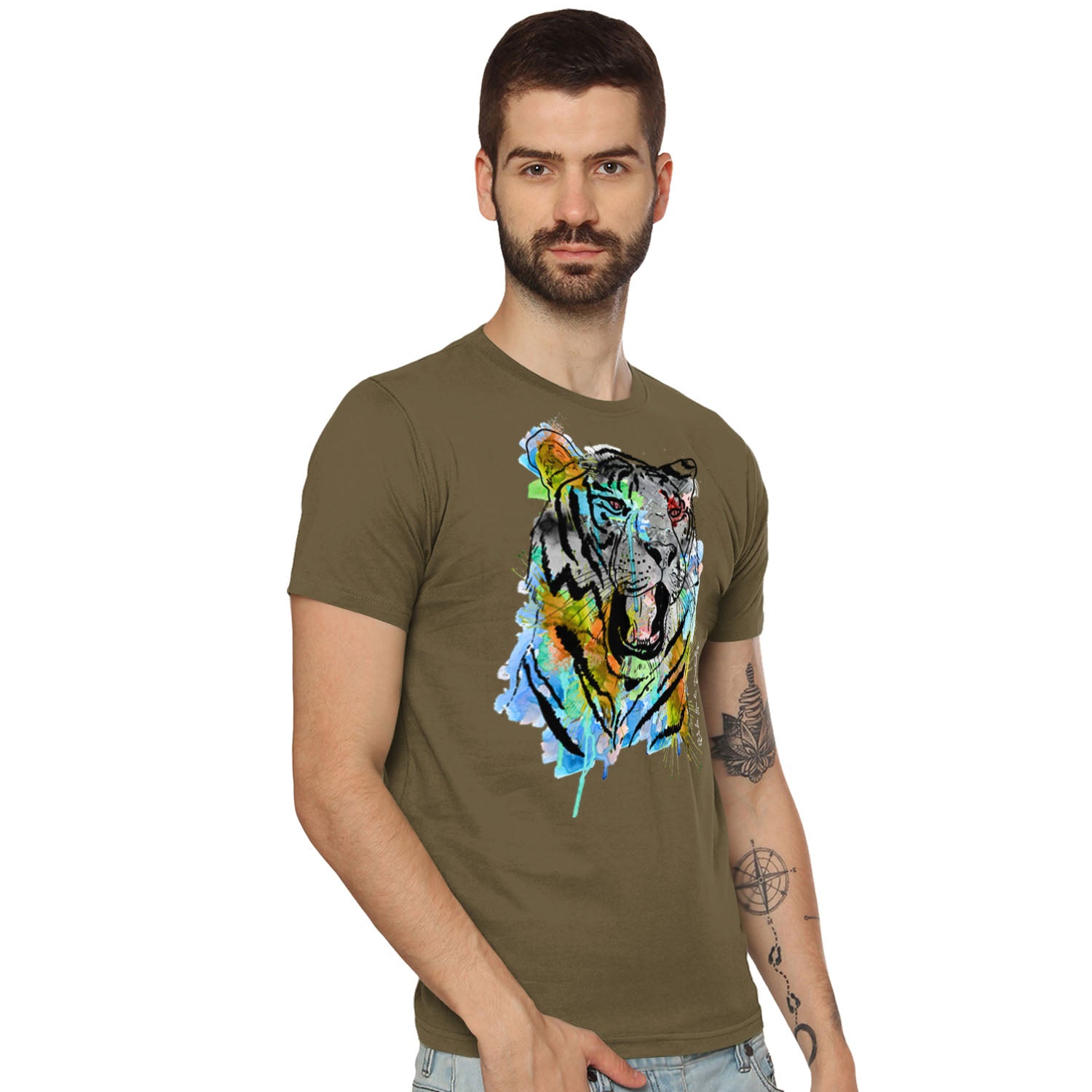 Tiger Die Graphic Tee - Tantra Original Brand (Since 1997) - Regular Fit, Half Sleeve, Round Neck, Premium Cotton, Casual Wear - Shipping Globally!