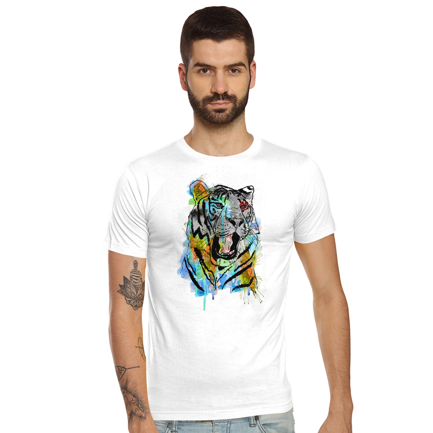 Tiger Die Graphic Tee - Tantra Original Brand (Since 1997) - Regular Fit, Half Sleeve, Round Neck, Premium Cotton, Casual Wear - Shipping Globally!