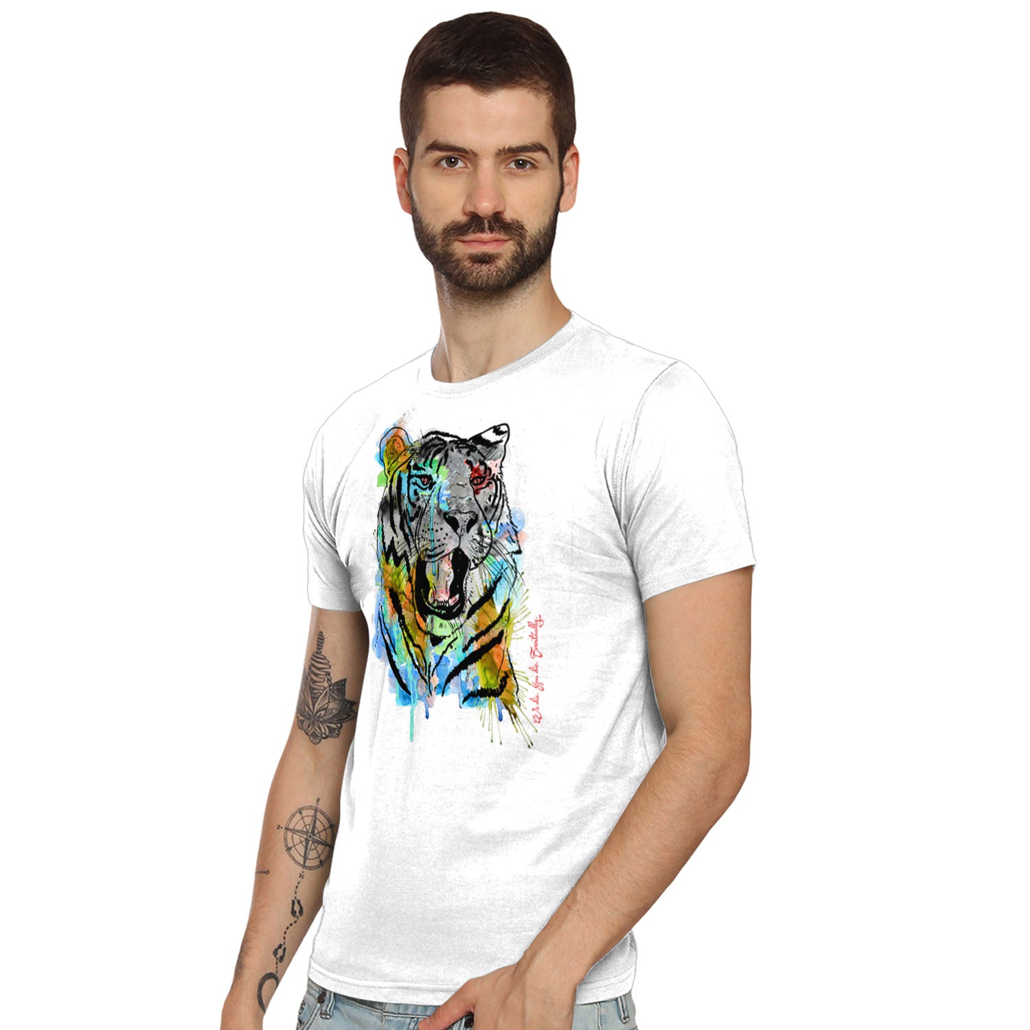 Tiger Die Graphic Tee - Tantra Original Brand (Since 1997) - Regular Fit, Half Sleeve, Round Neck, Premium Cotton, Casual Wear - Shipping Globally!