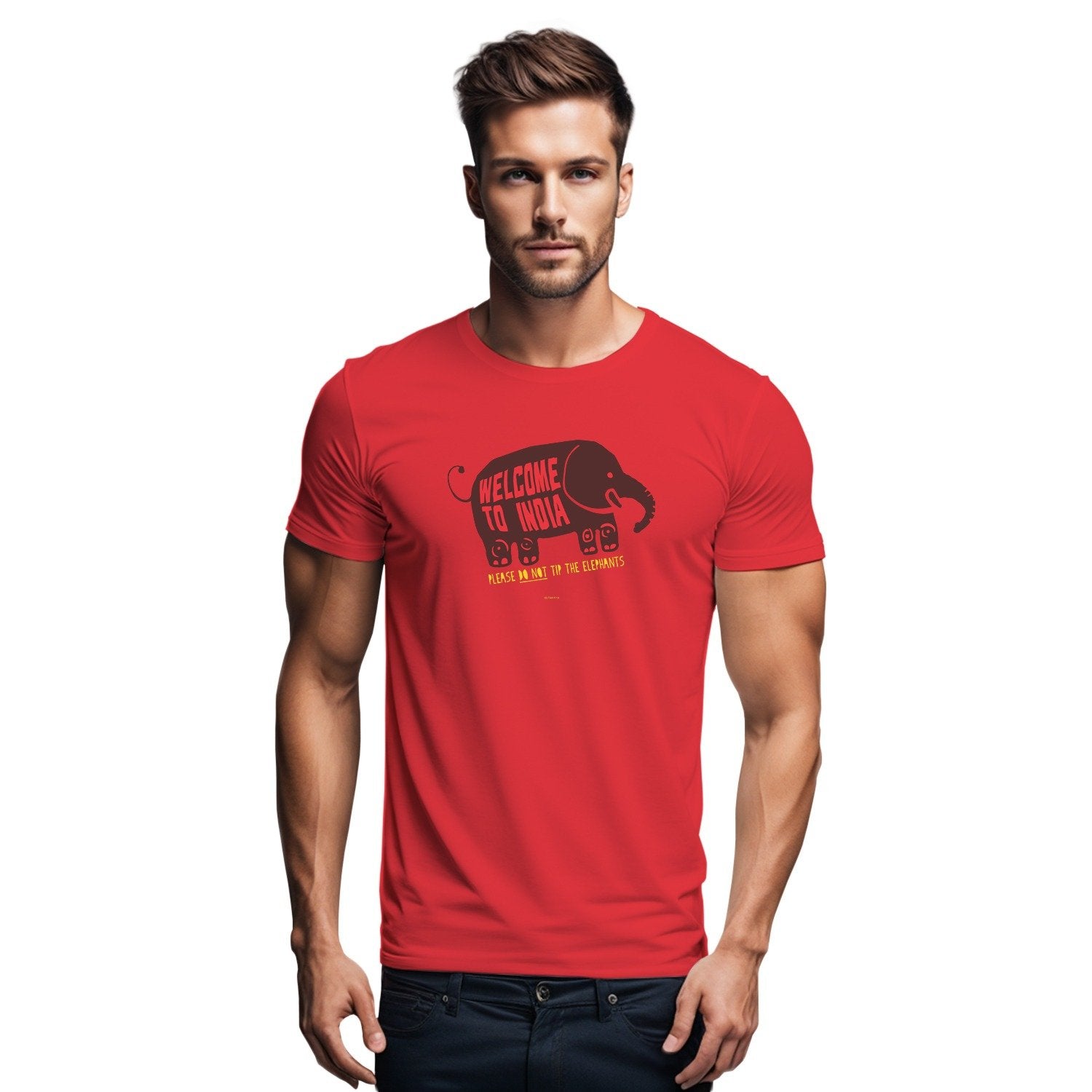 Tip Men's Round Neck Printed T-Shirt - Shipping Globally