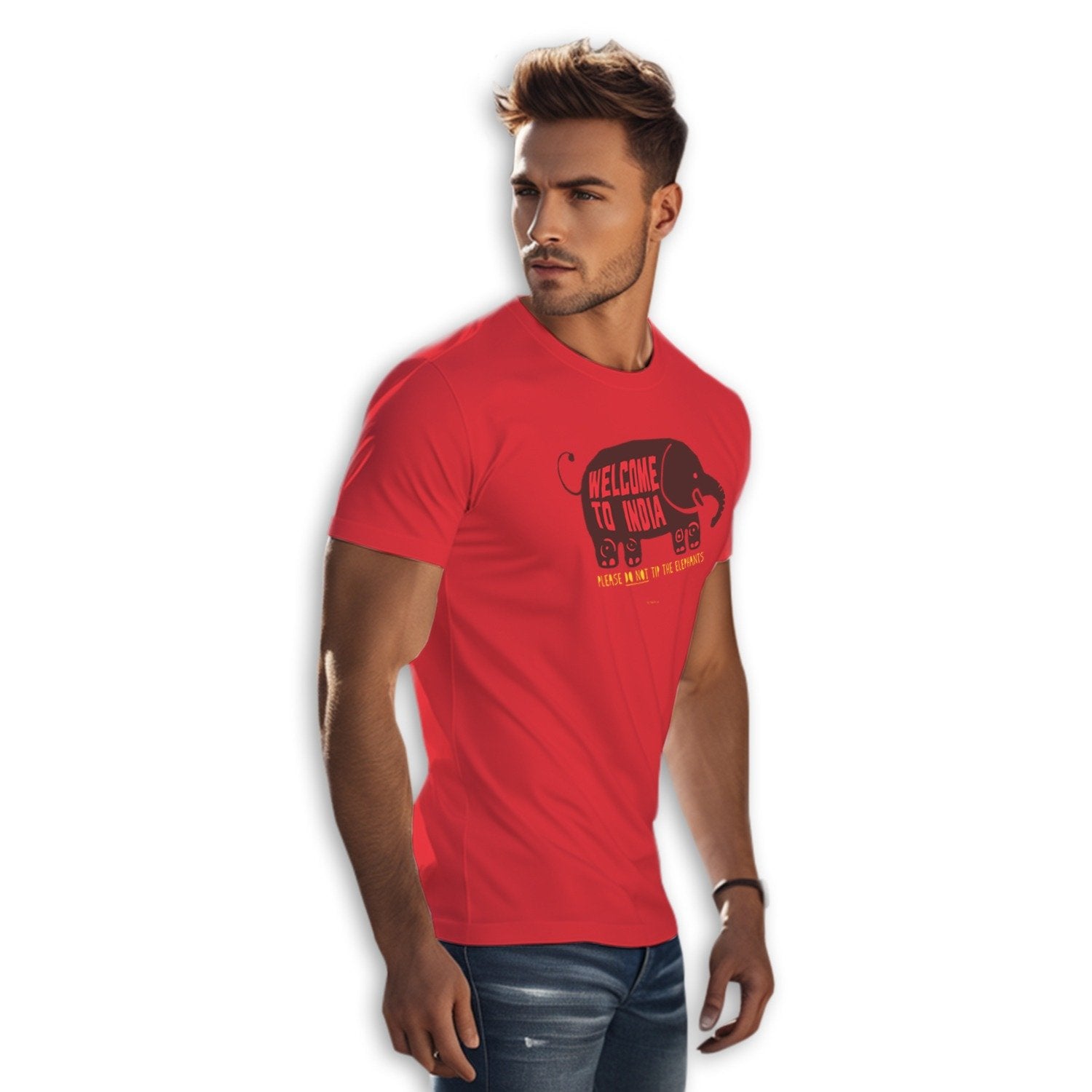 Tip Men's Round Neck Printed T-Shirt - Shipping Globally
