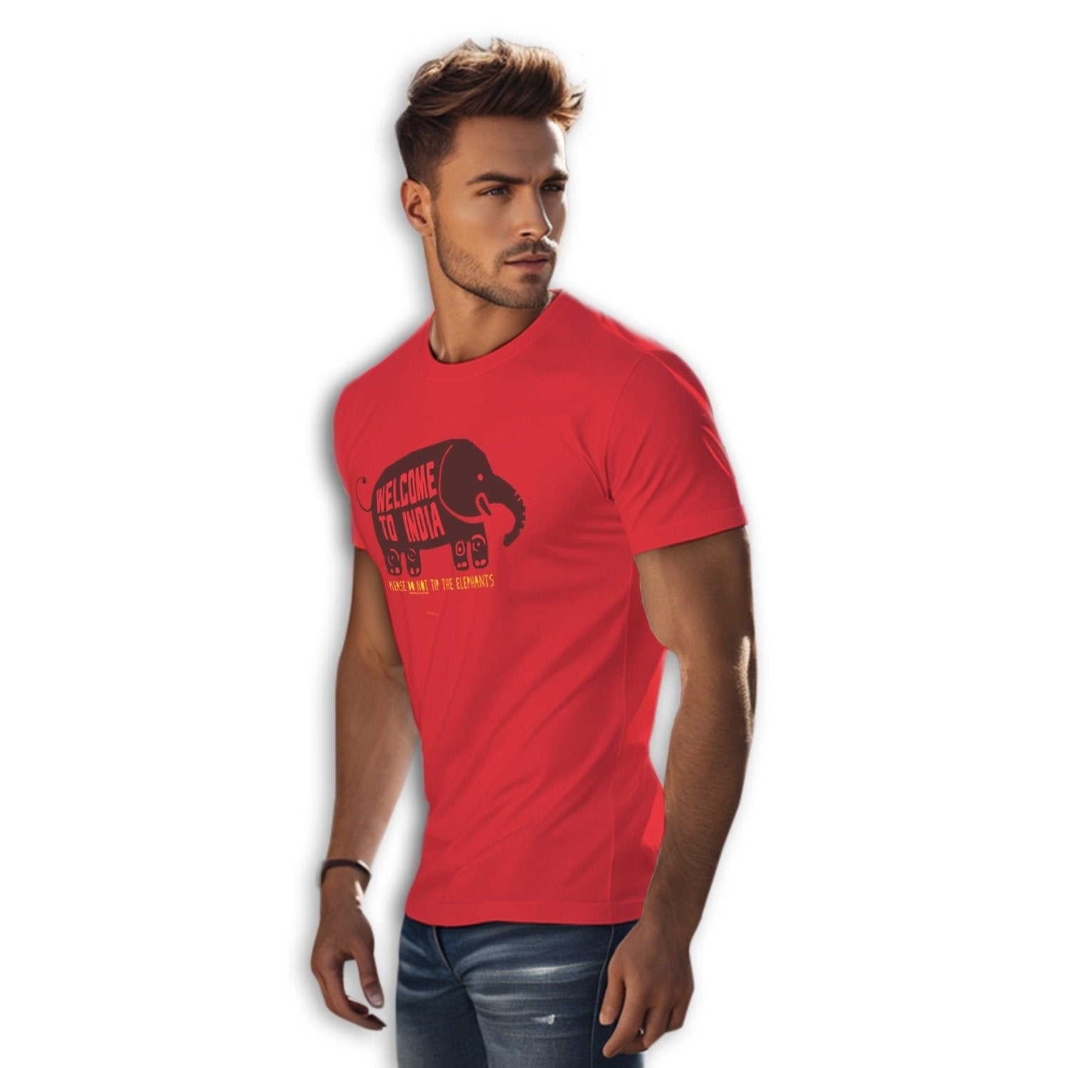 Tip Men's Round Neck Printed T-Shirt - Shipping Globally