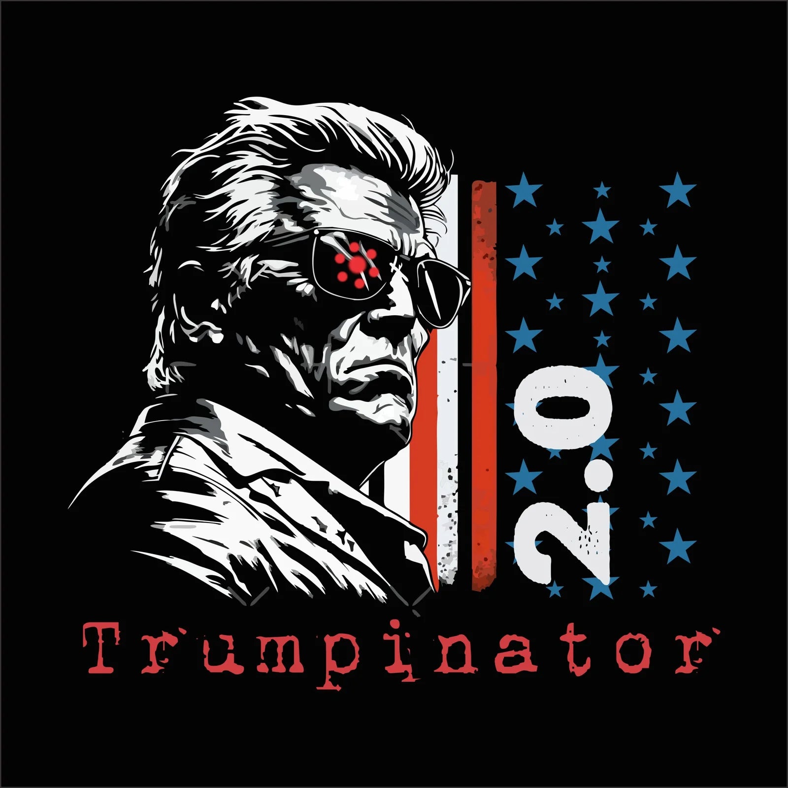 Trumpinator Men's Round Neck Printed T-Shirt - Shipping Globally!